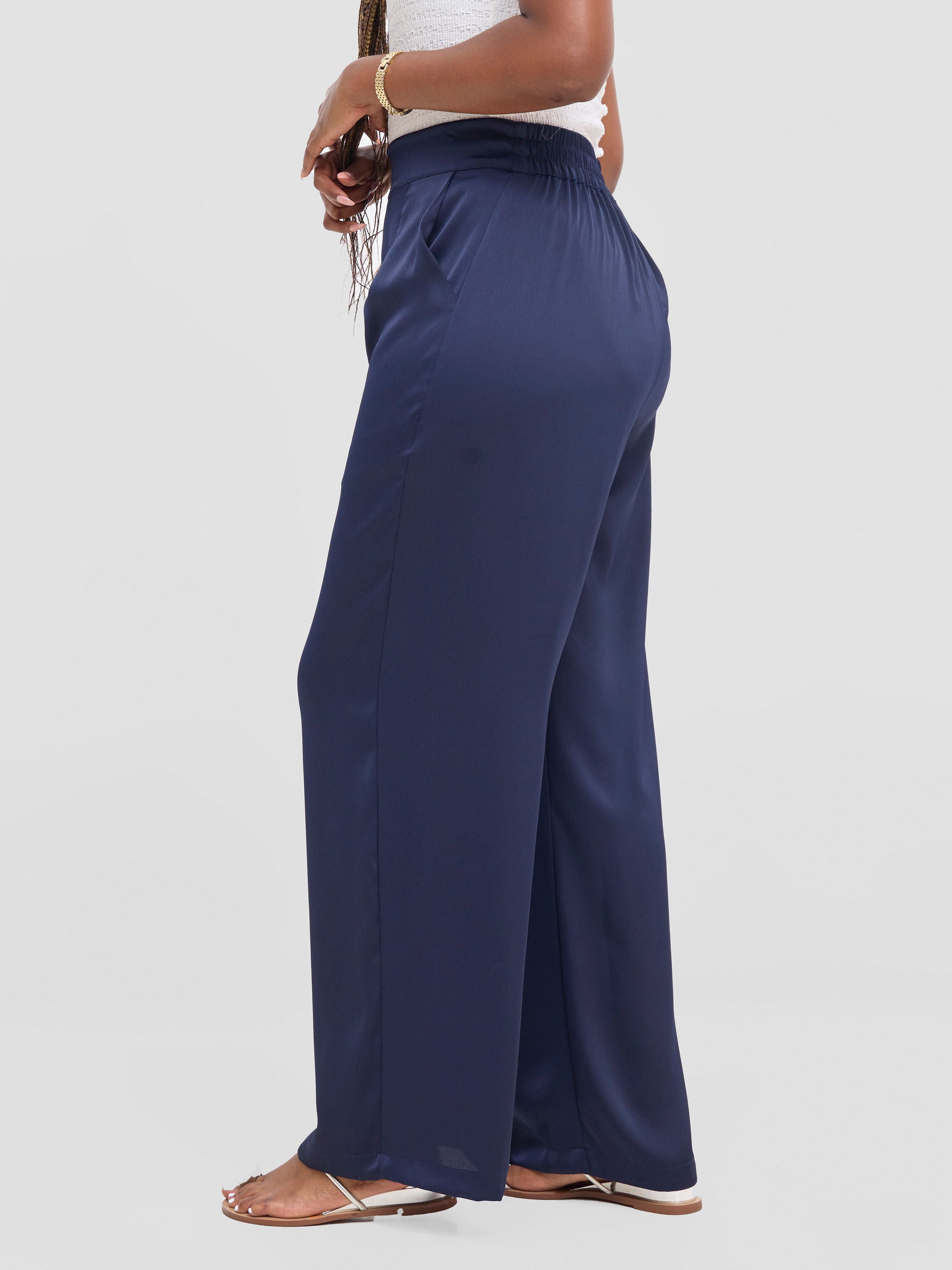 Vivo Tahisa Straight Leg Pants -Midnight Blue