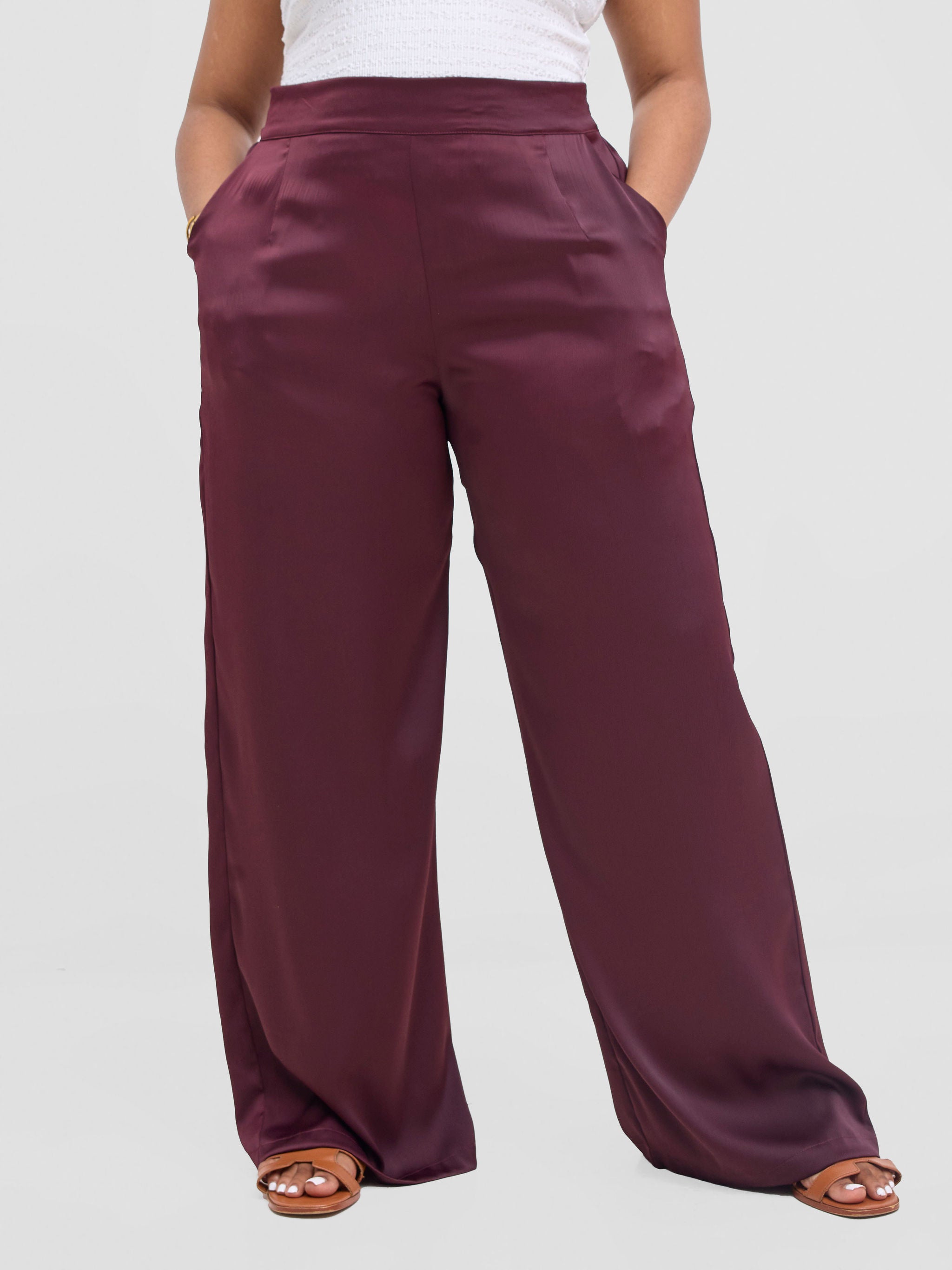 Vivo Tahisa Straight Leg Pants - Dark Olive