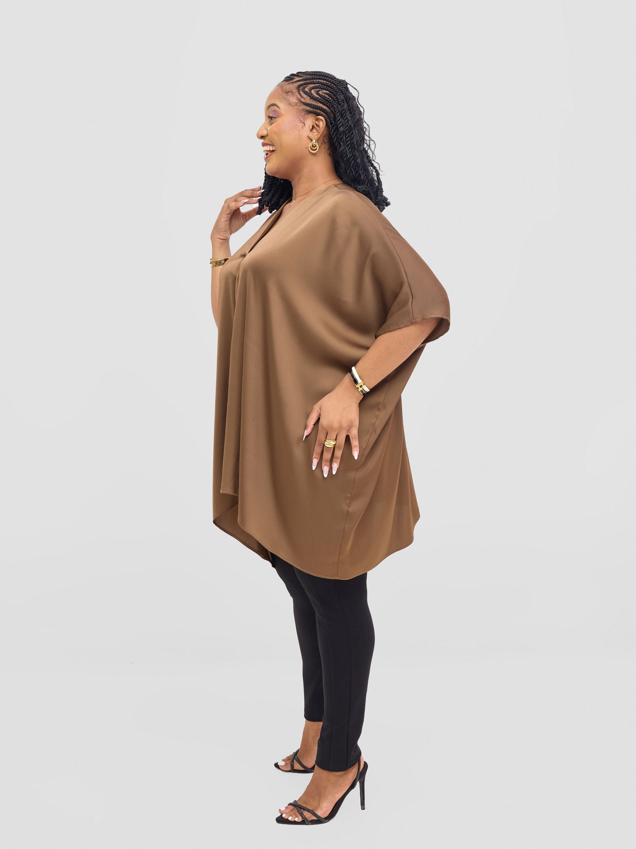 Vivo Tahisa Loose Top - Dark Olive