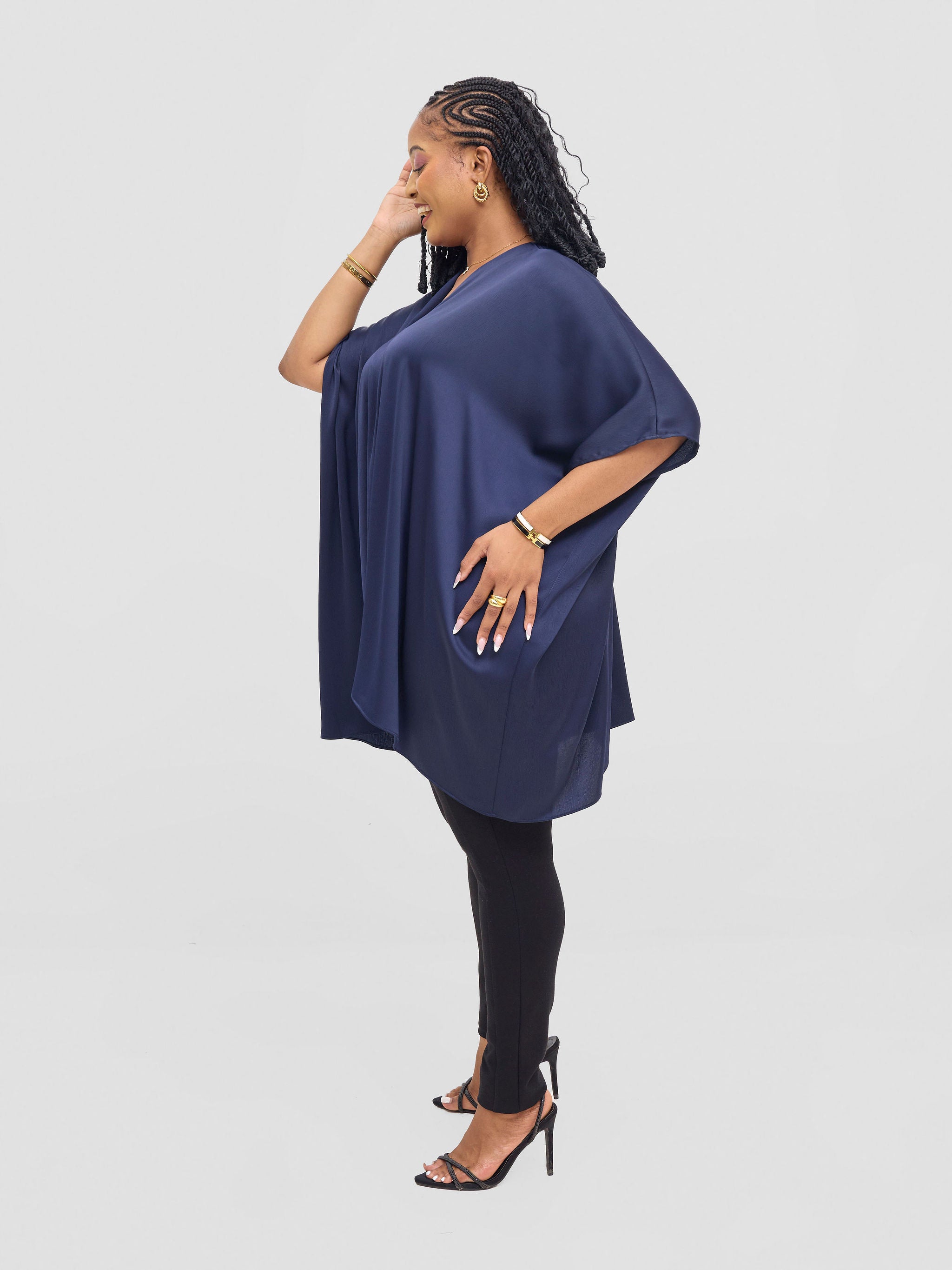 Vivo Tahisa Loose Top - Midnight Blue