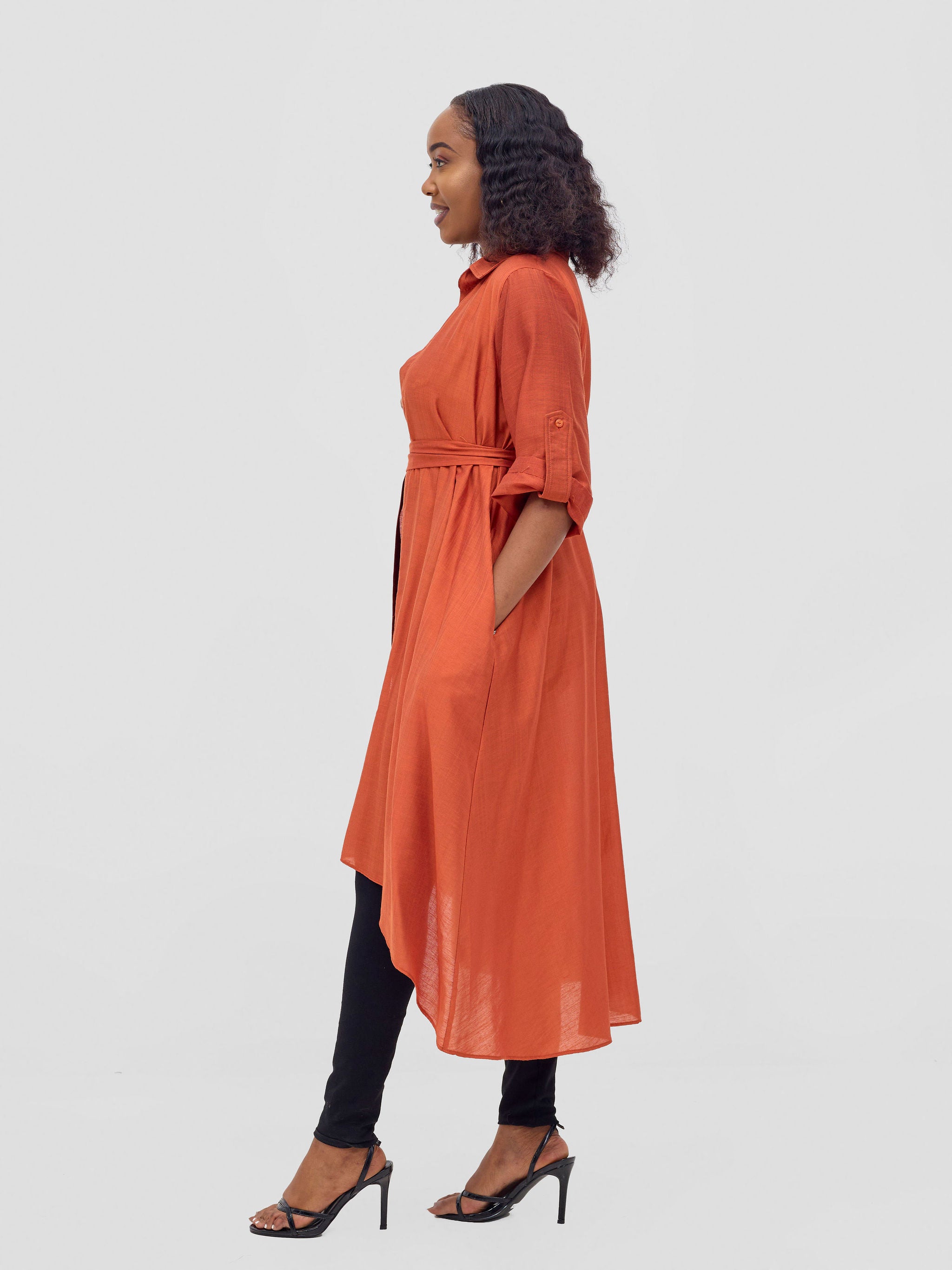 Vivo Ava 3/4 Sleeve Kimono - Rust