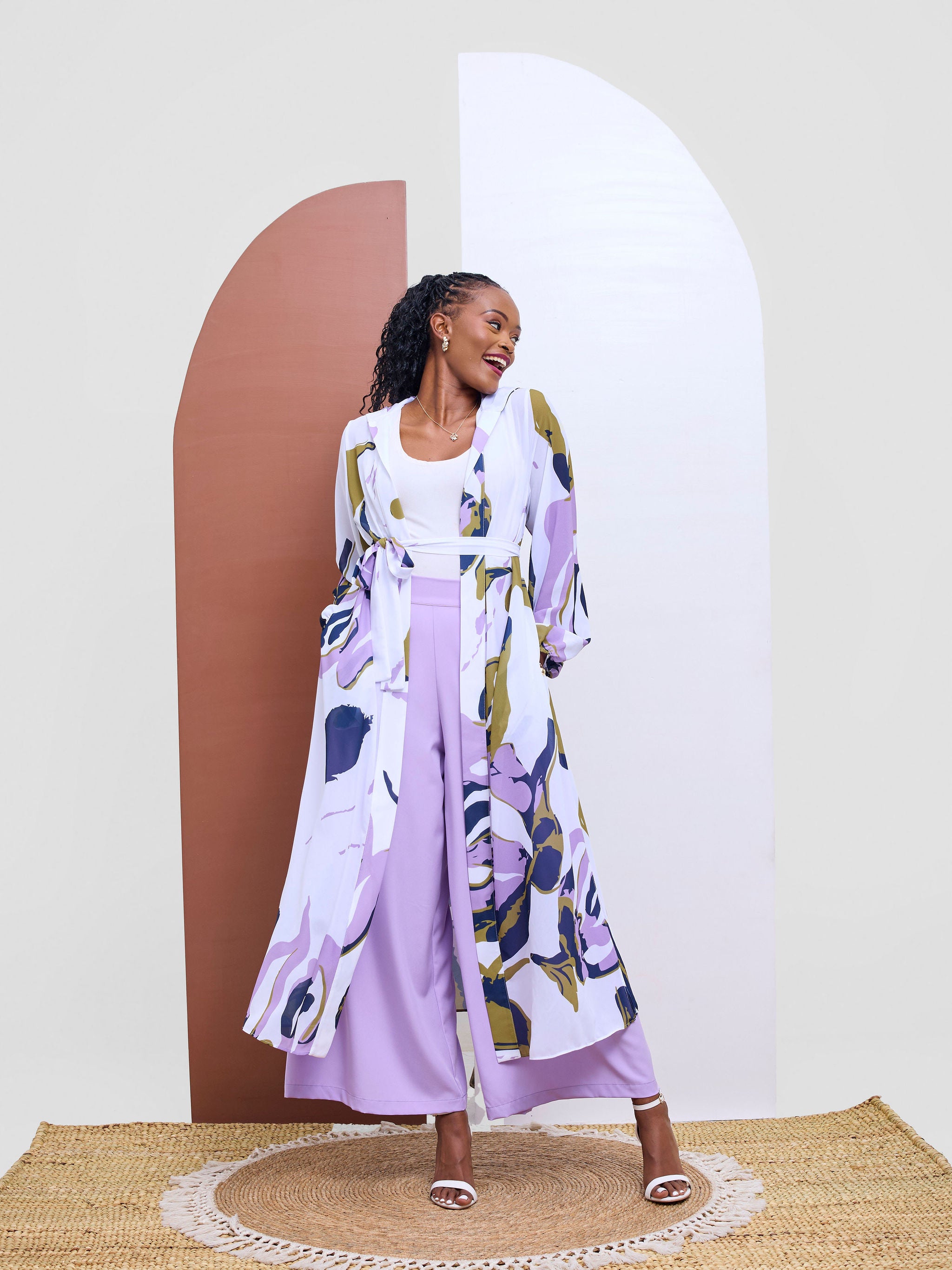 Vivo Kelemi 4.0 Kimono - Lilac / Olive Nashe Print