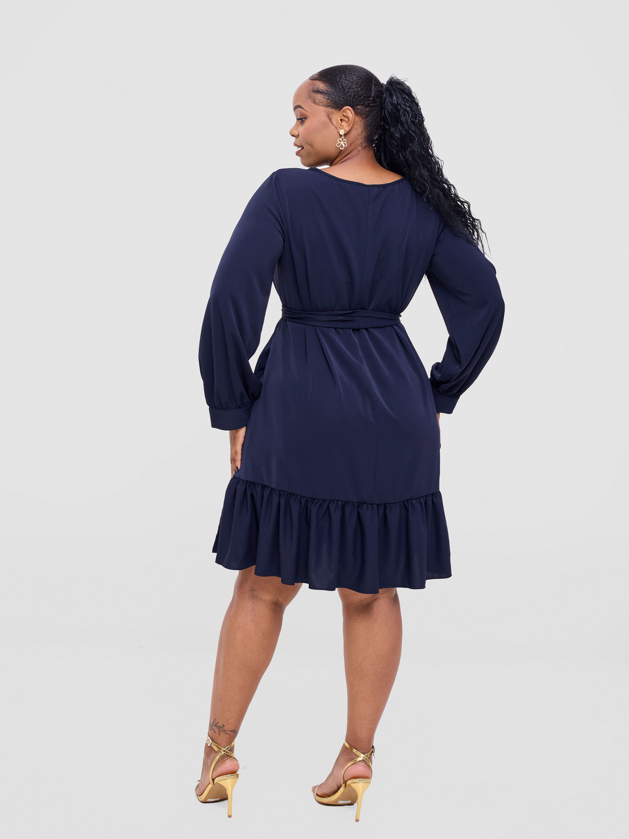 Vivo Serwa Tent Dress - Dark Navy Blue