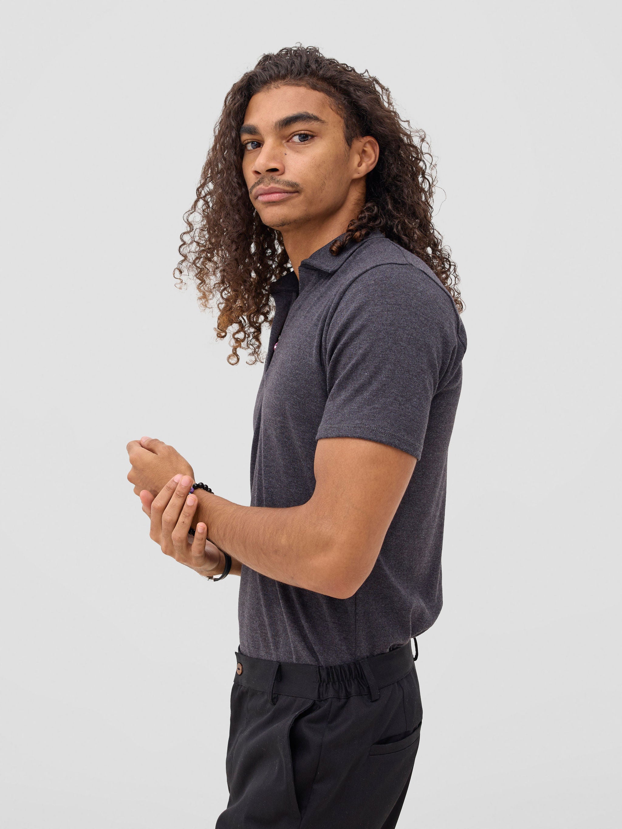 Zoya Sadira Men's Polo T-Shirt - Grey