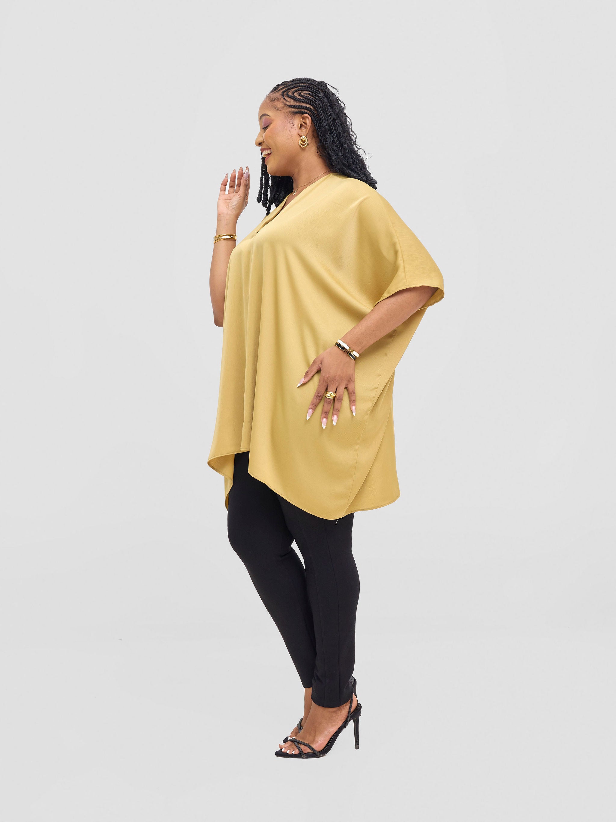 Vivo Tahisa Loose Top - Light Olive