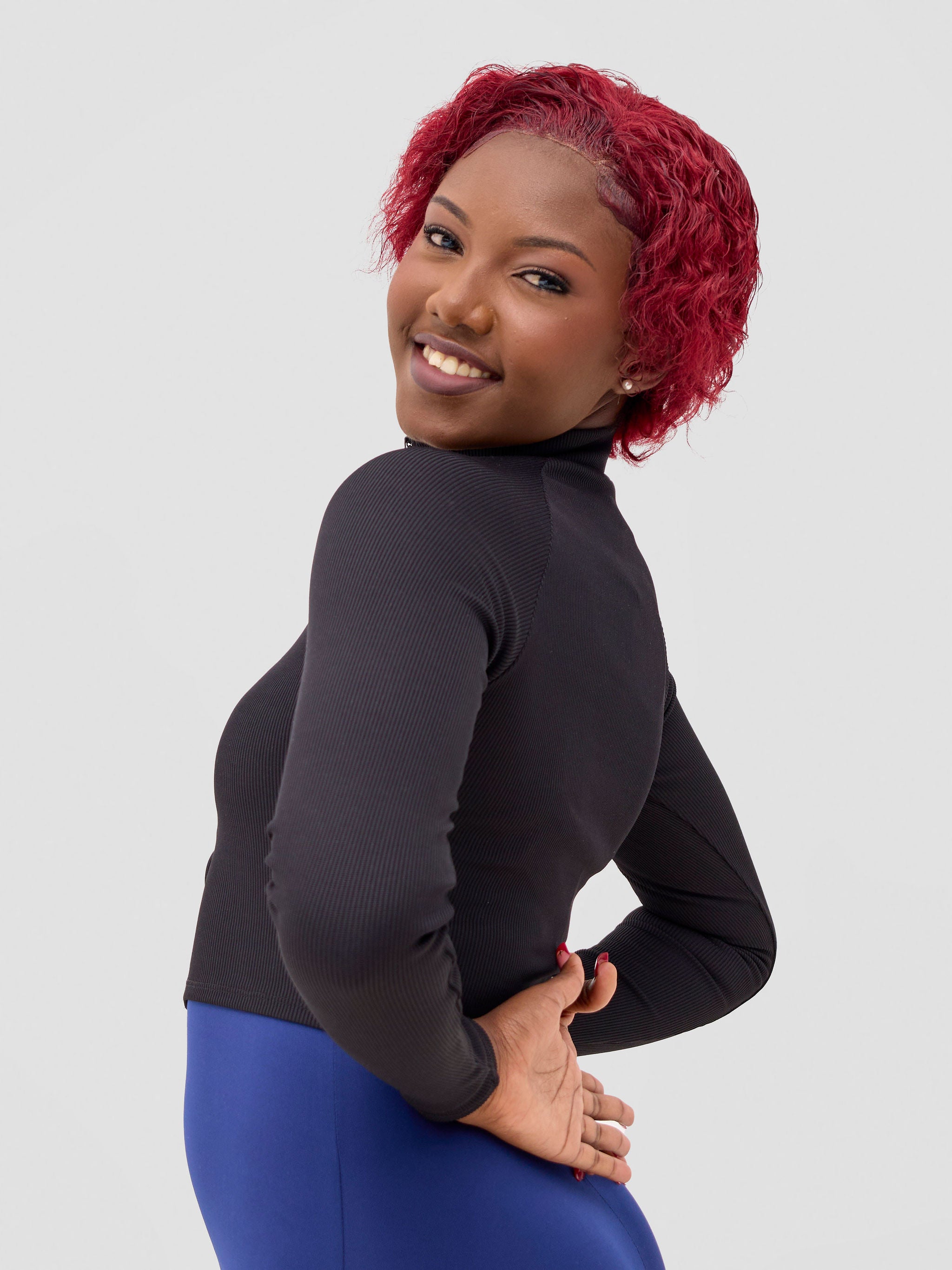 Zoya Sadira Ribbed Top - Black