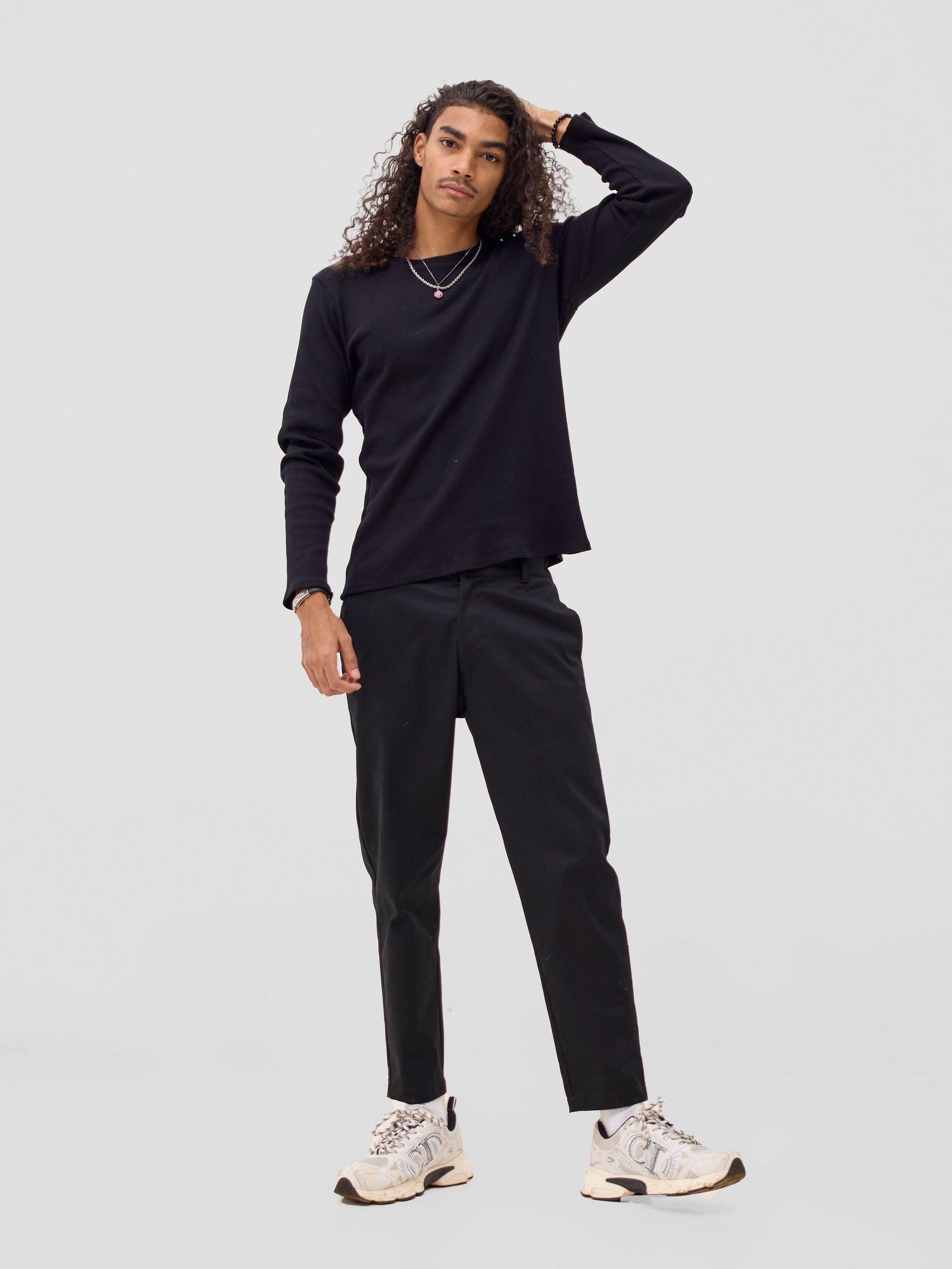 Zoya Yuni Men's Long Sleeve T-shirt - Black