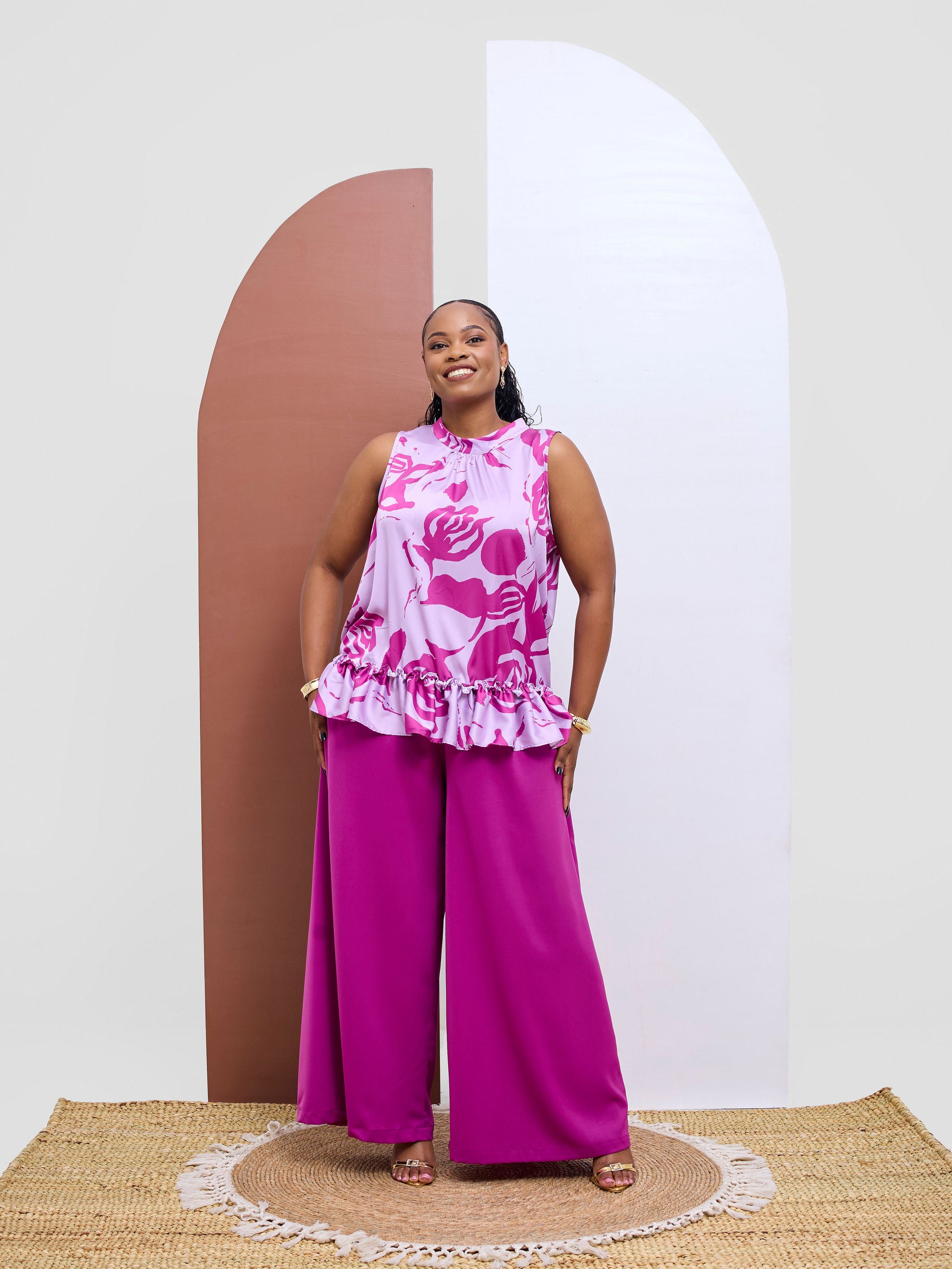 Vivo Kelemi 4.0 Sleeveless Top - Lilac / Magenta Nashe Print