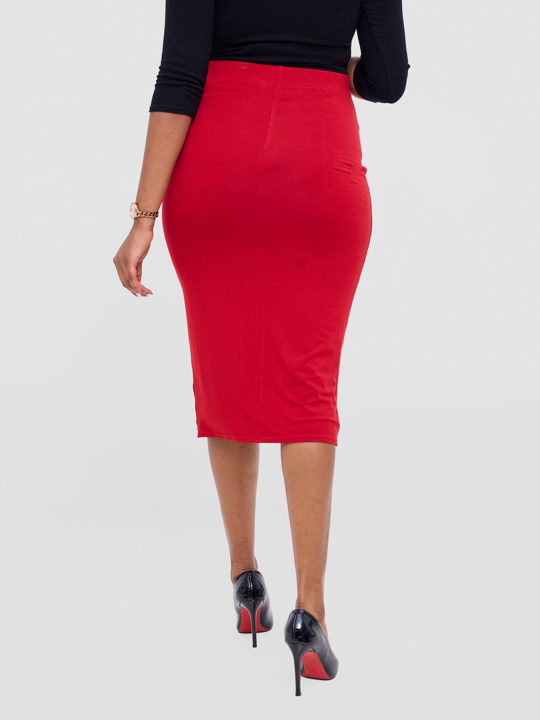 Vivo Basic Lined Capri Skirt - Dark Red