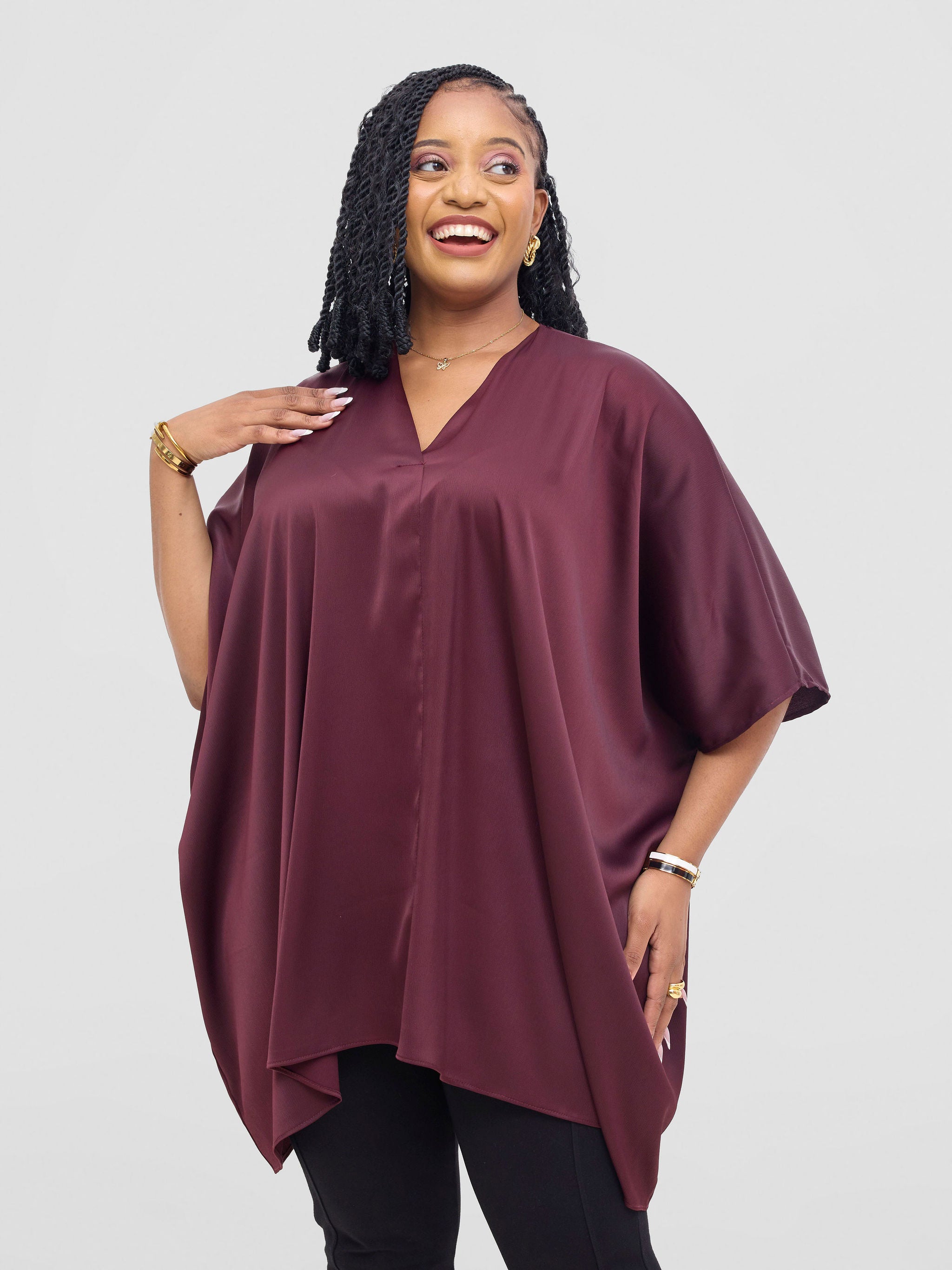 Vivo Tahisa Loose Top - Dark Brown