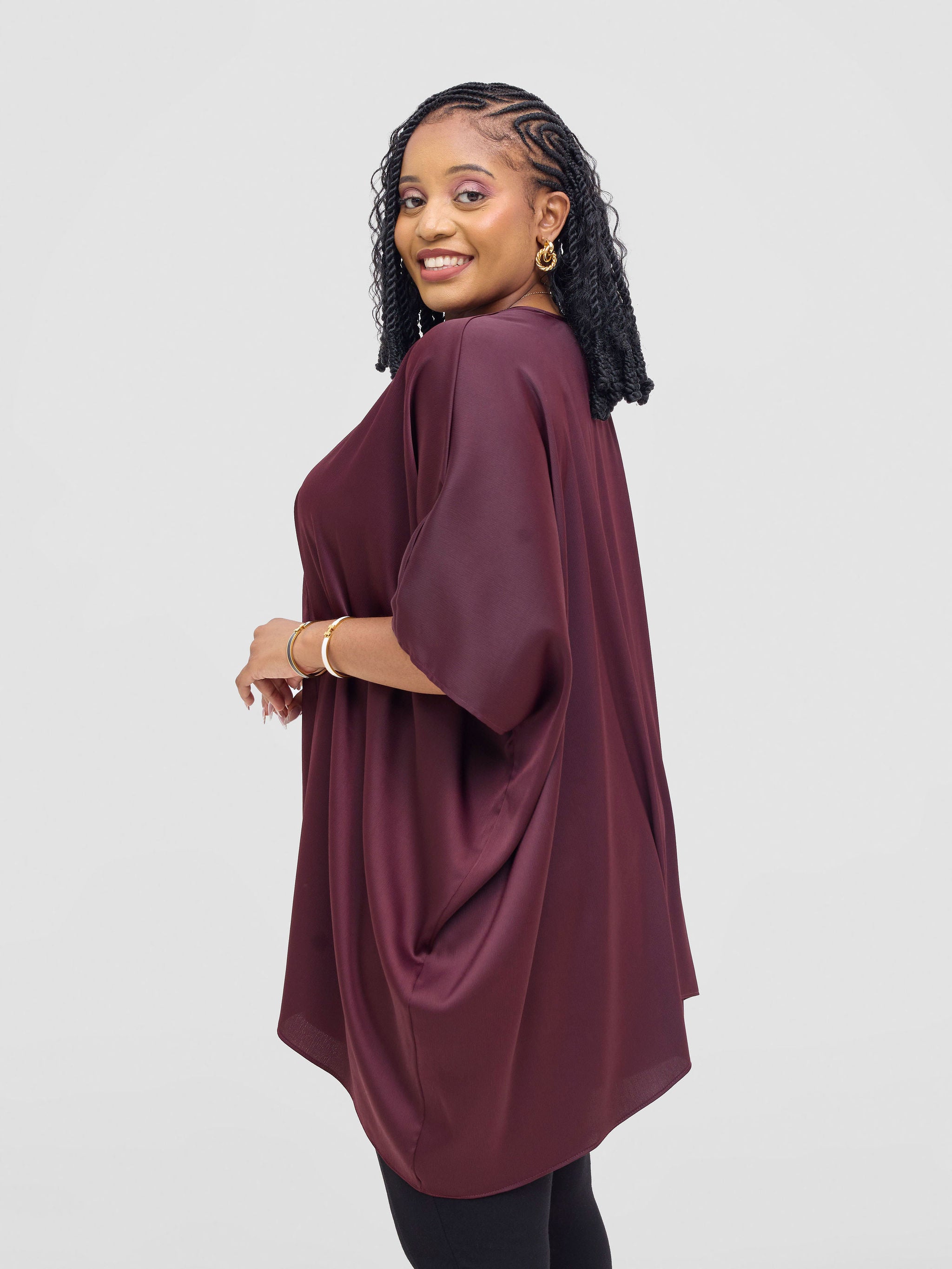 Vivo Tahisa Loose Top - Dark Brown
