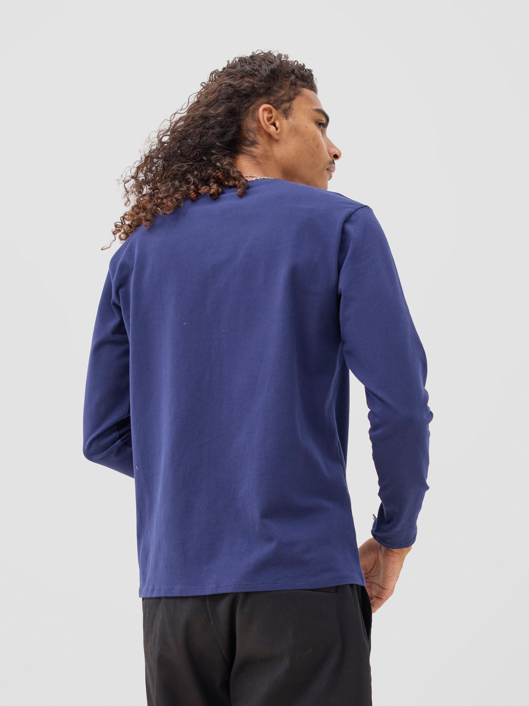 Zoya Yuni Men's Long Sleeve T-shirt - Navy Blue