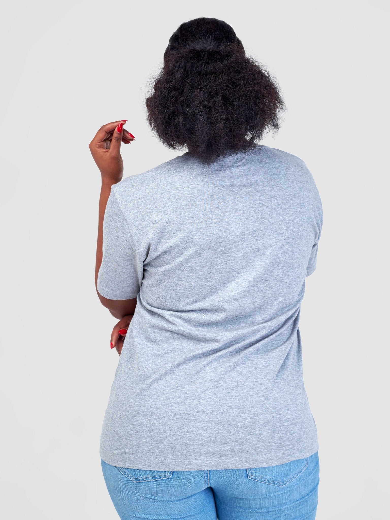 King's Collection Unisex Round Neck T-shirt - Grey - Shopzetu