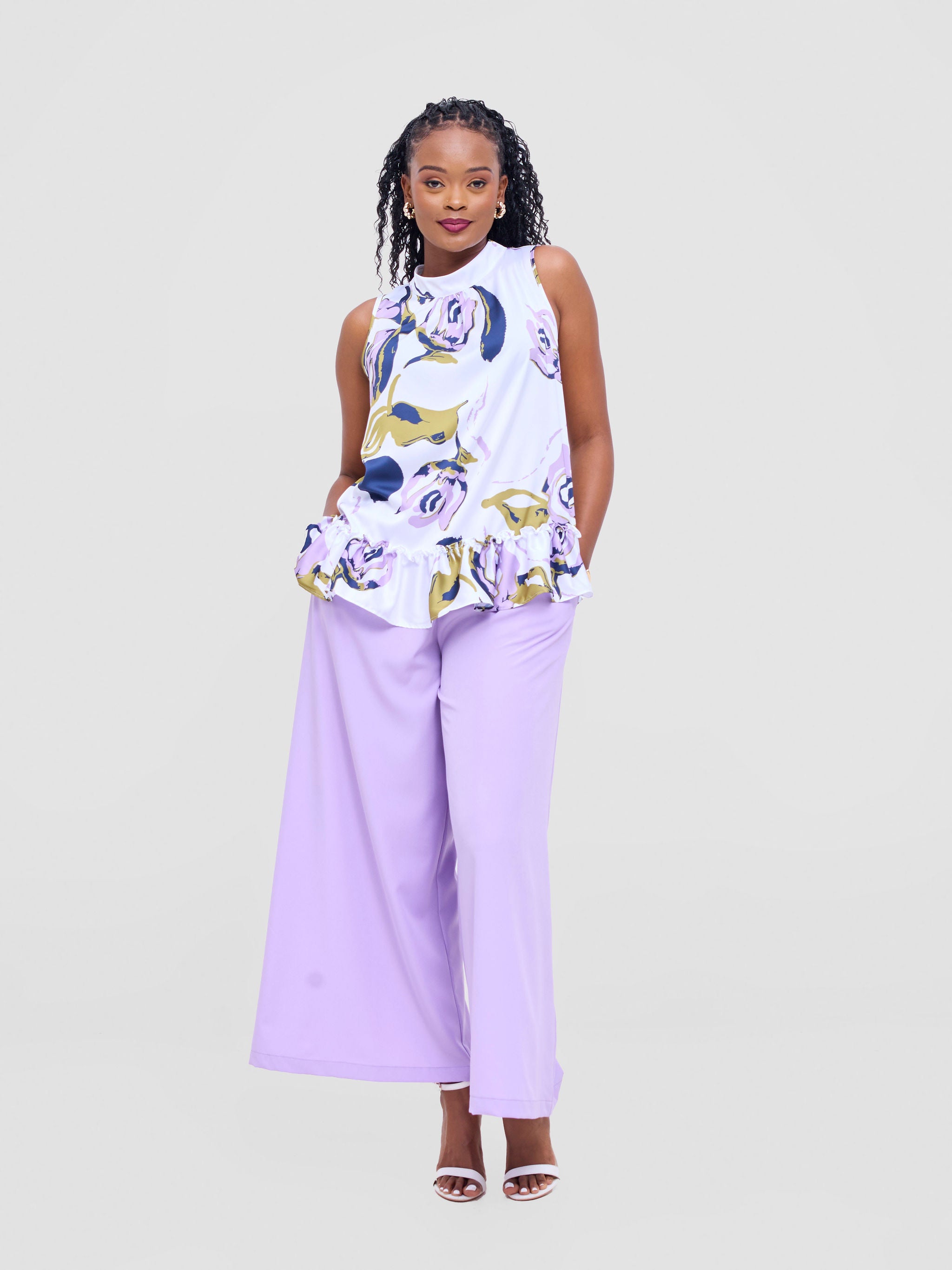 Vivo Kelemi 4.0 Sleeveless Top - Lilac / Olive Nashe Print