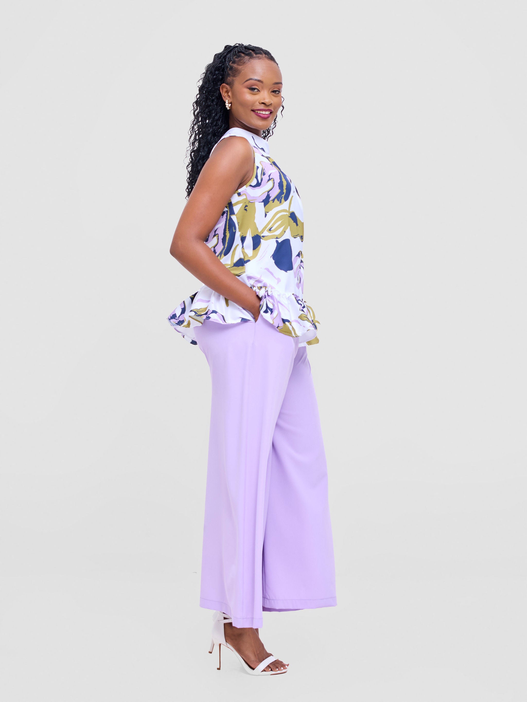 Vivo Kelemi 4.0 Sleeveless Top - Lilac / Olive Nashe Print