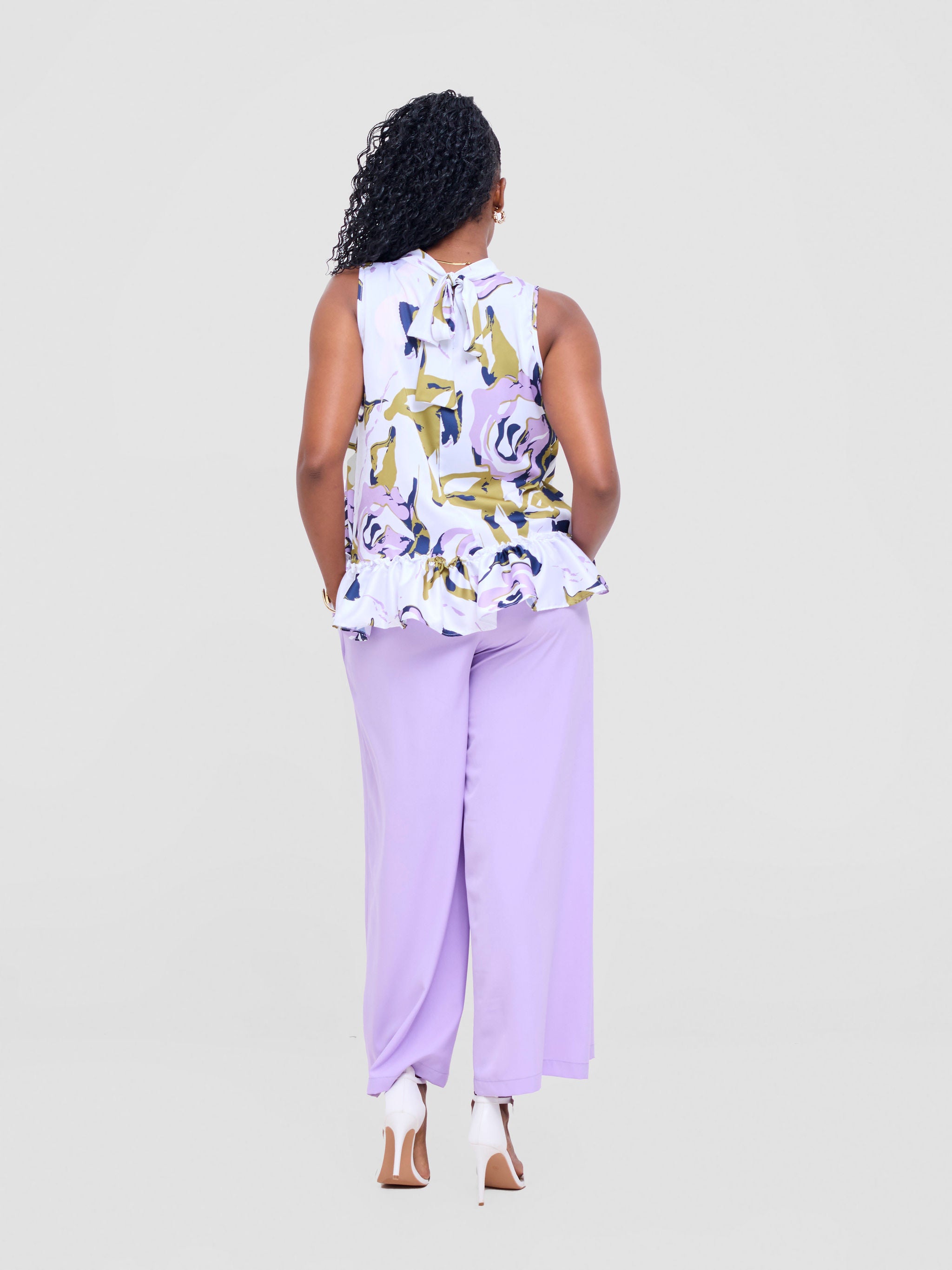 Vivo Kelemi 4.0 Sleeveless Top - Lilac / Olive Nashe Print