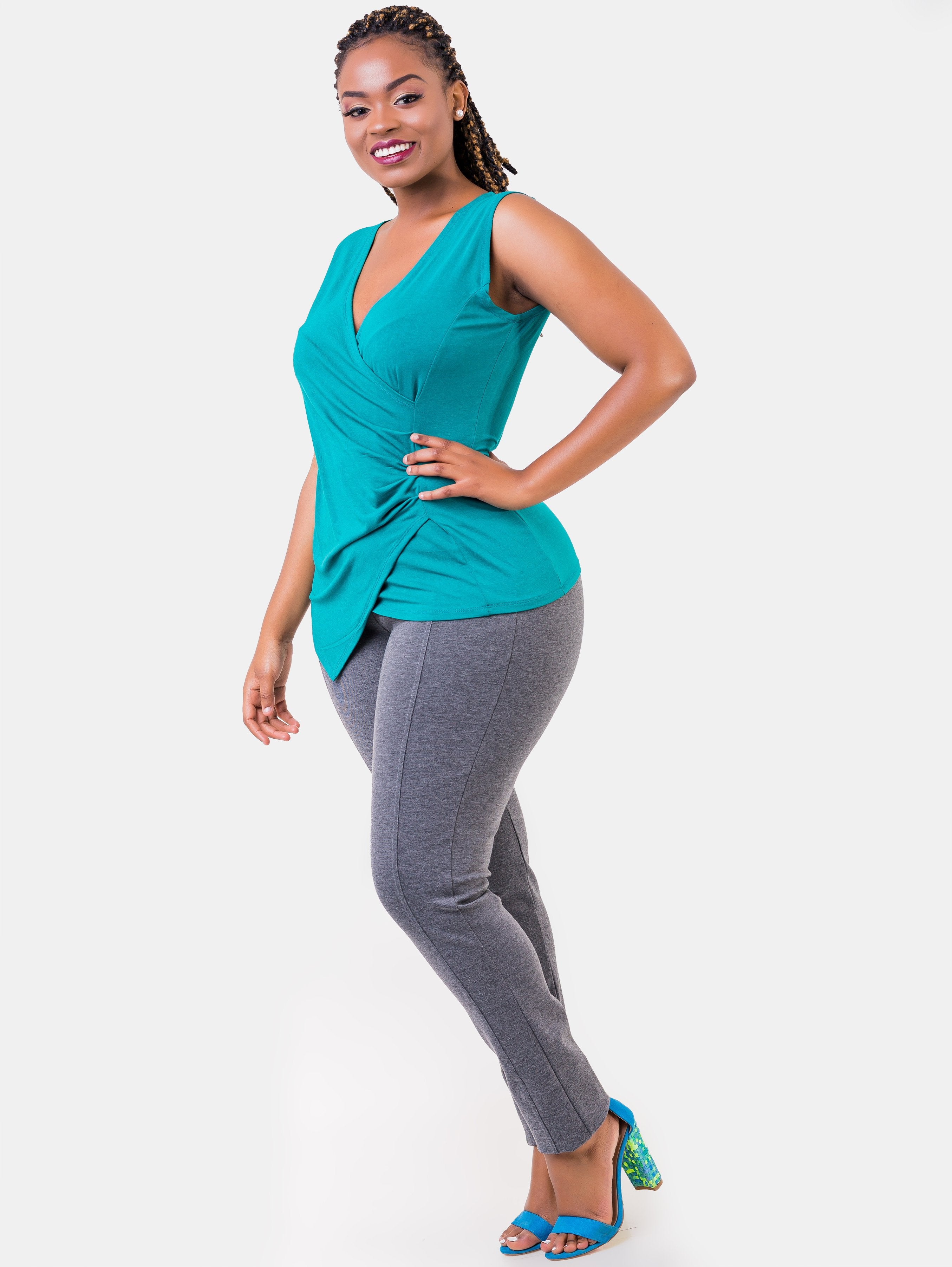 Vivo Basic Panelled Leisure Pants - Grey