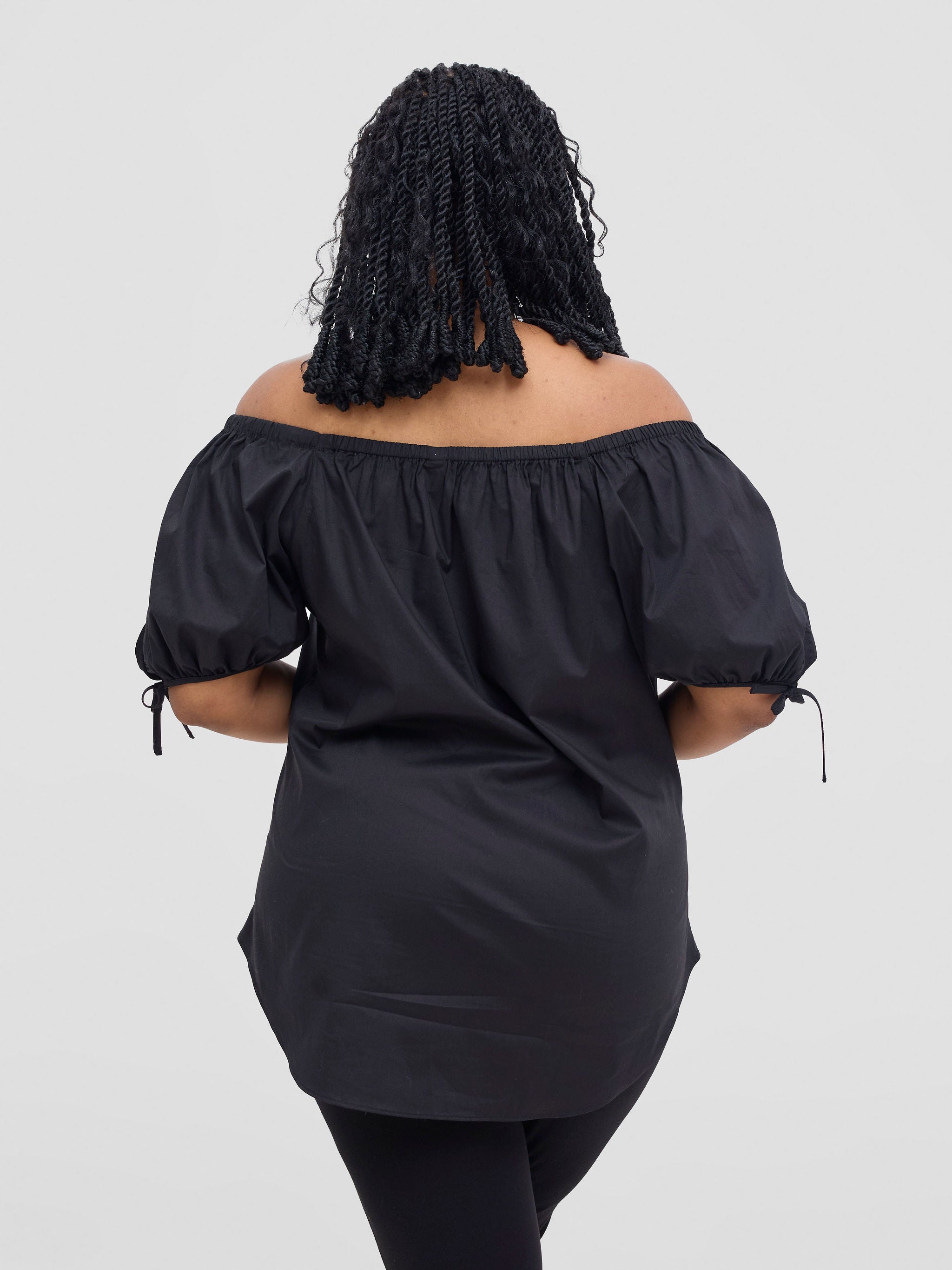 Safari Tawi Off-Shoulder Top - Black