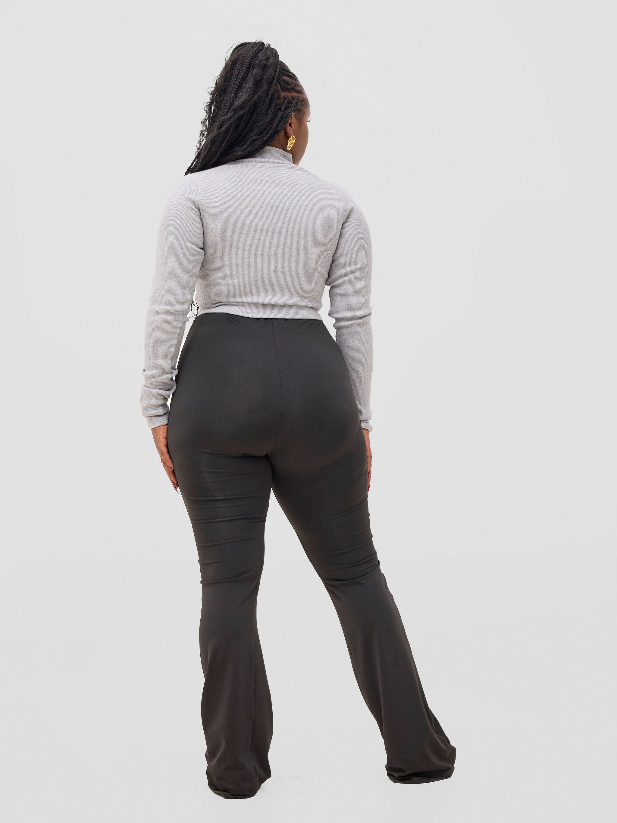 Zoya Sadira Ribbed Top - Light Grey