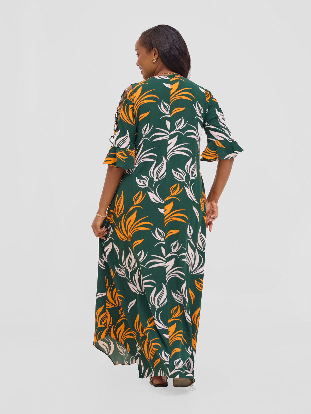 Vivo Lani Maxi Dress - Grey / Black Print