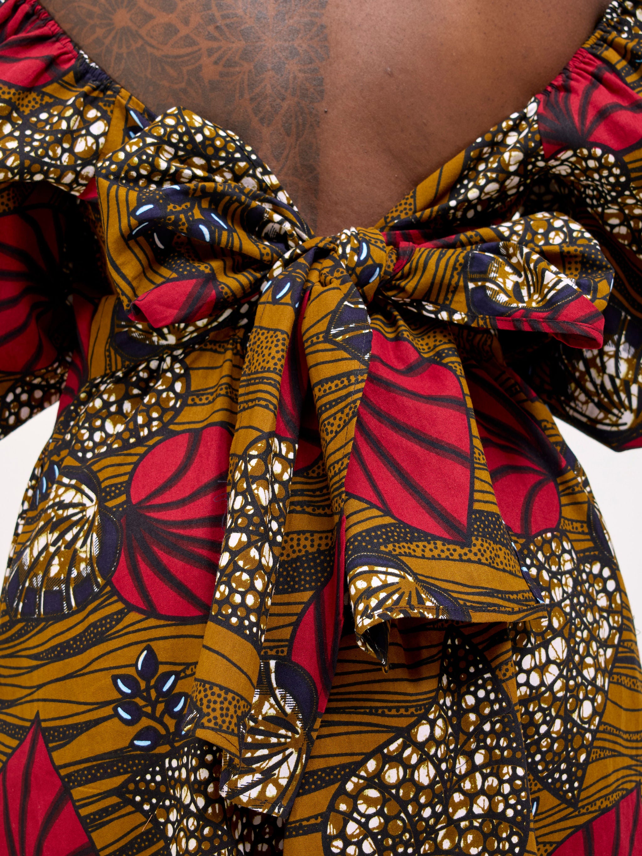 Safari Njano Front Tie Dress - Sipo