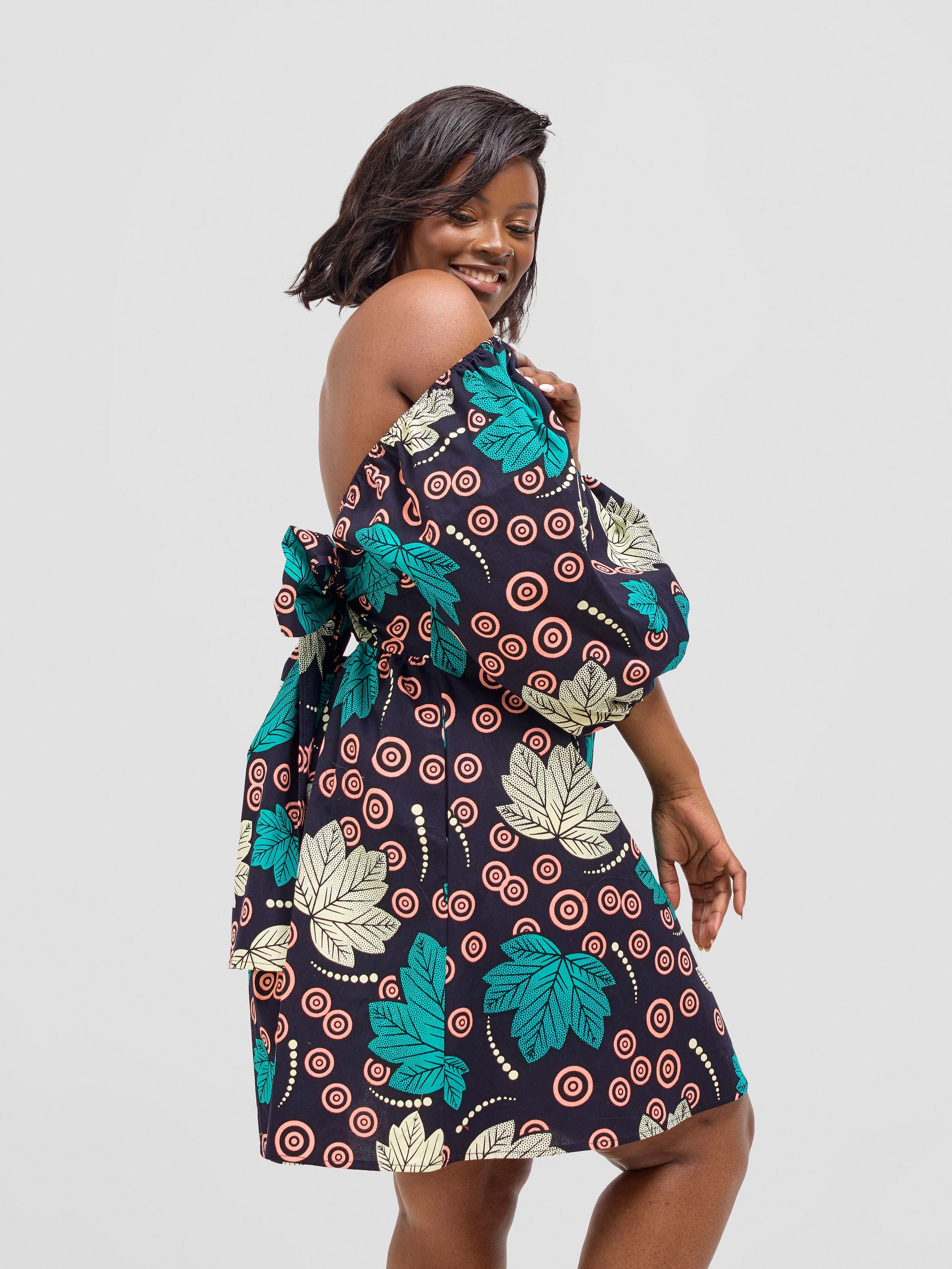 Safari Njano Front Tie Dress - Lira