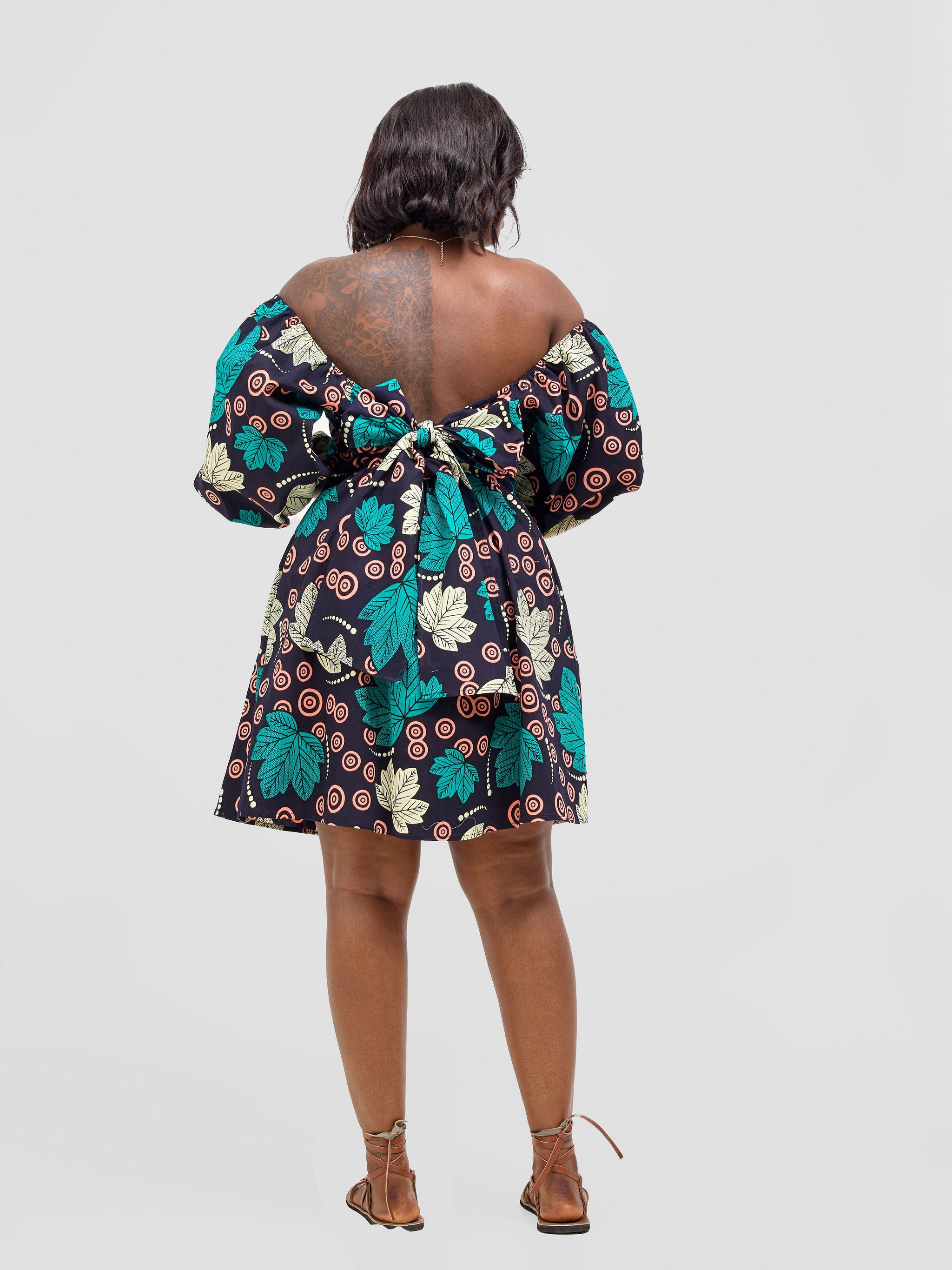Safari Njano Front Tie Dress - Lira