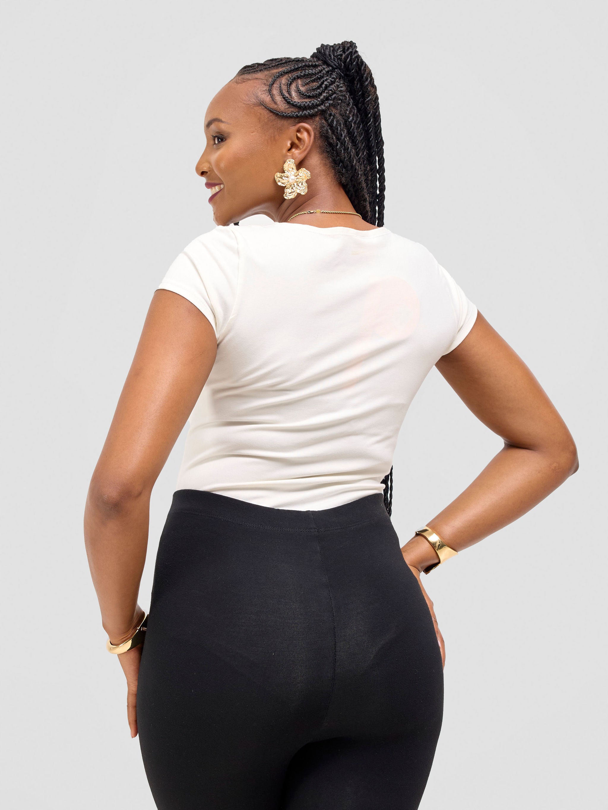 Vivo Basic Cap Sleeved Bodysuit - Off White