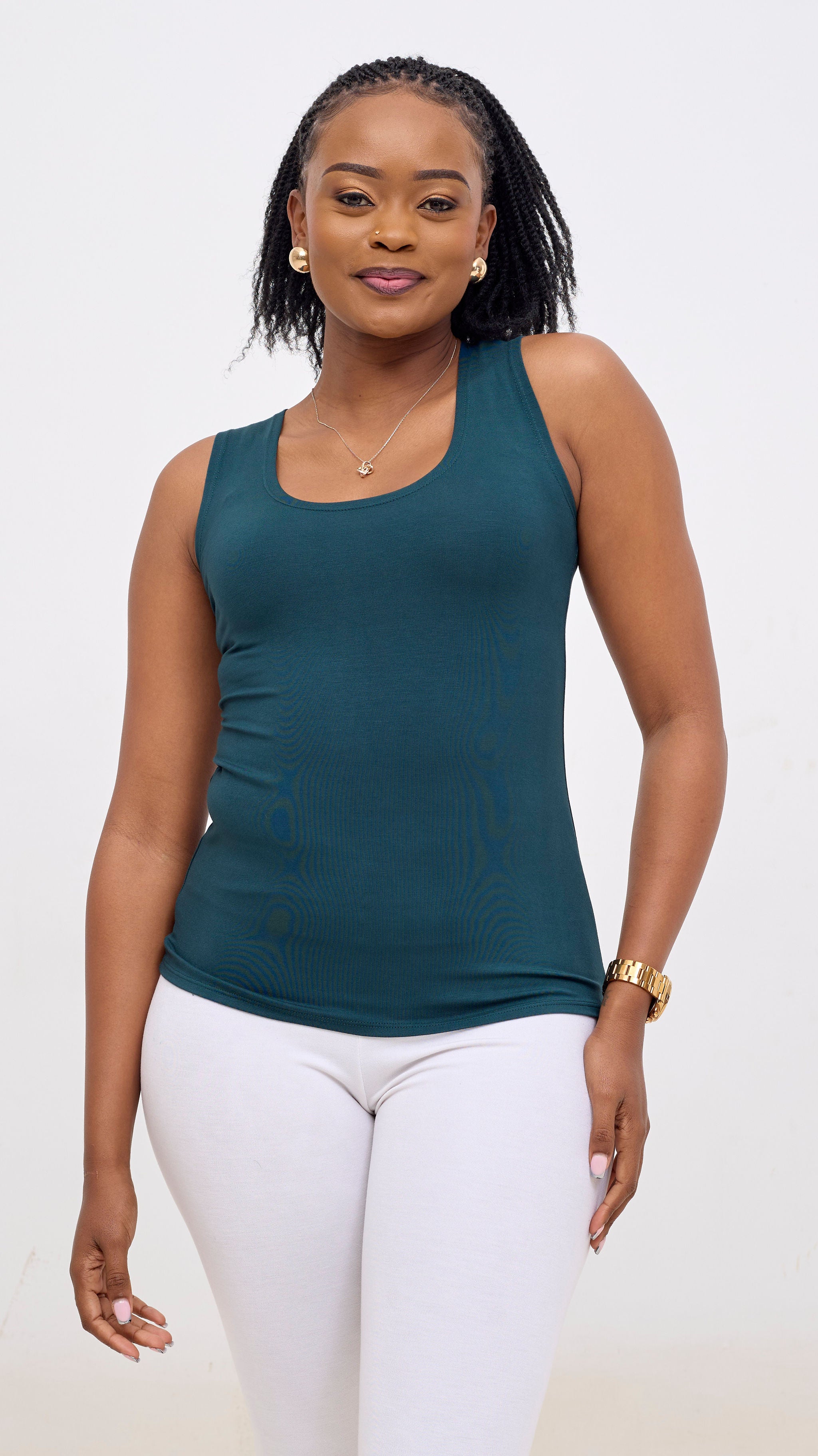 Vivo Basic Val Tank Top - Dark Green