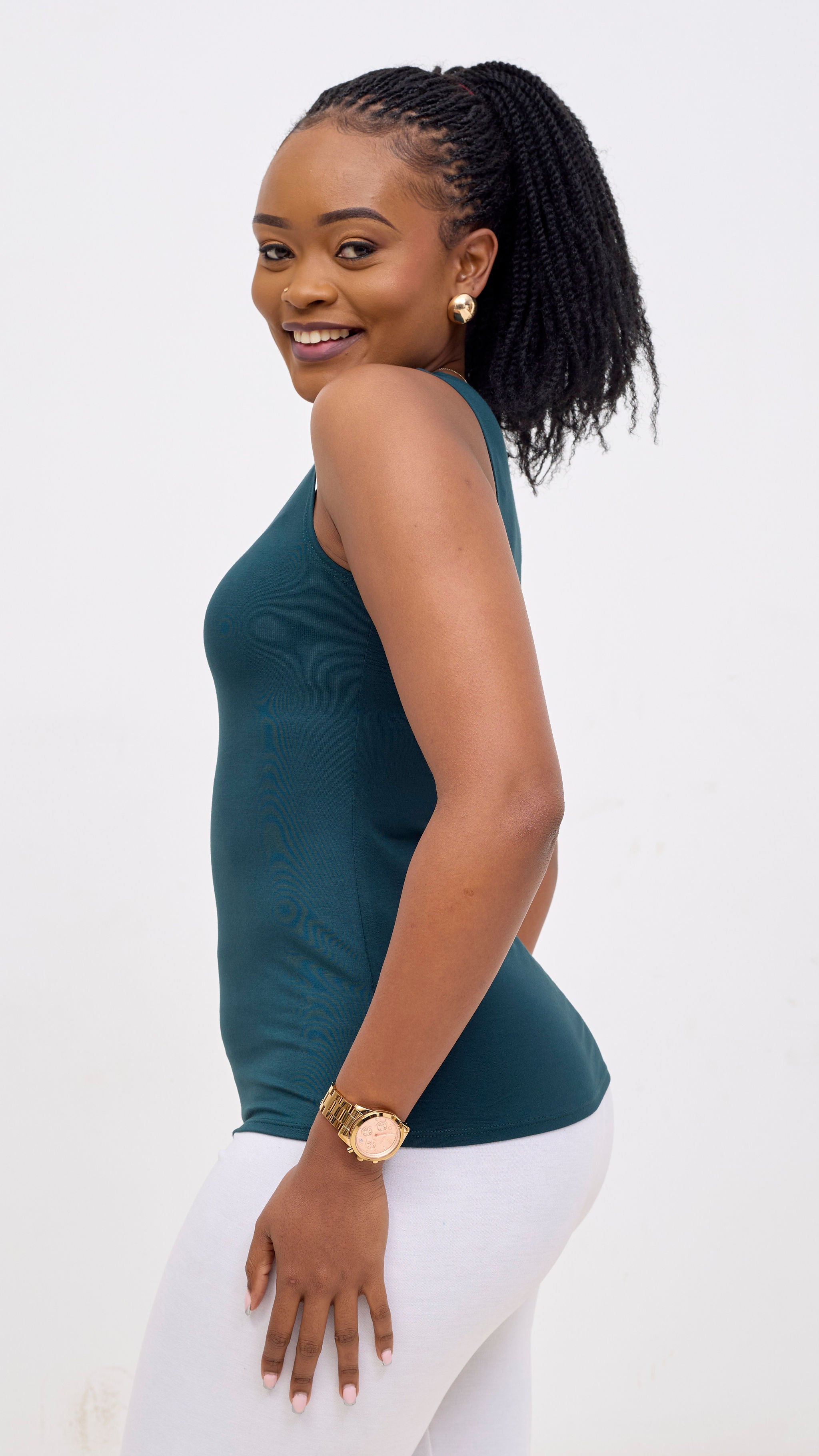 Vivo Basic Val Tank Top - Dark Green