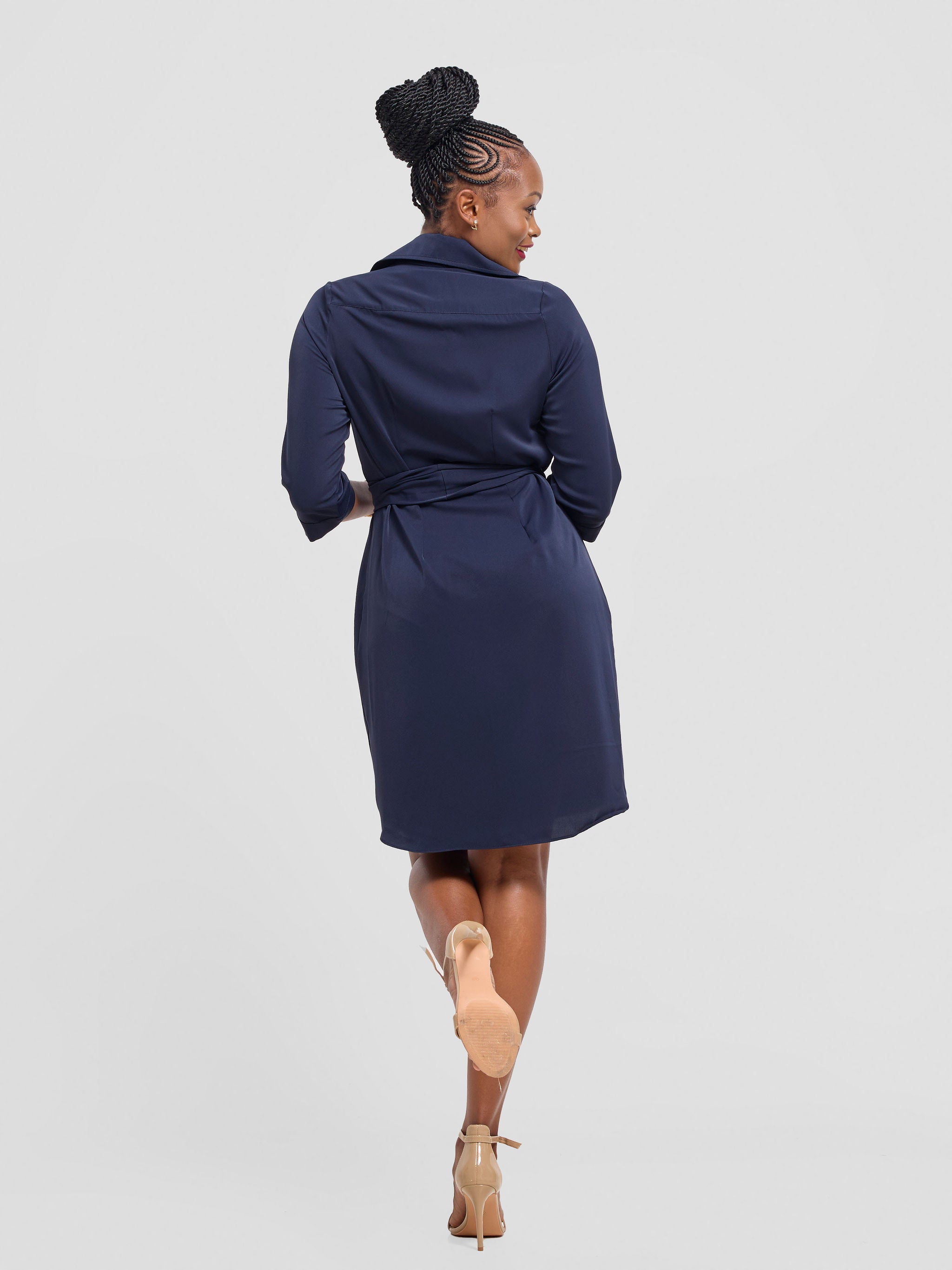 Vivo Nala Shirt Dress - Dark Navy Blue