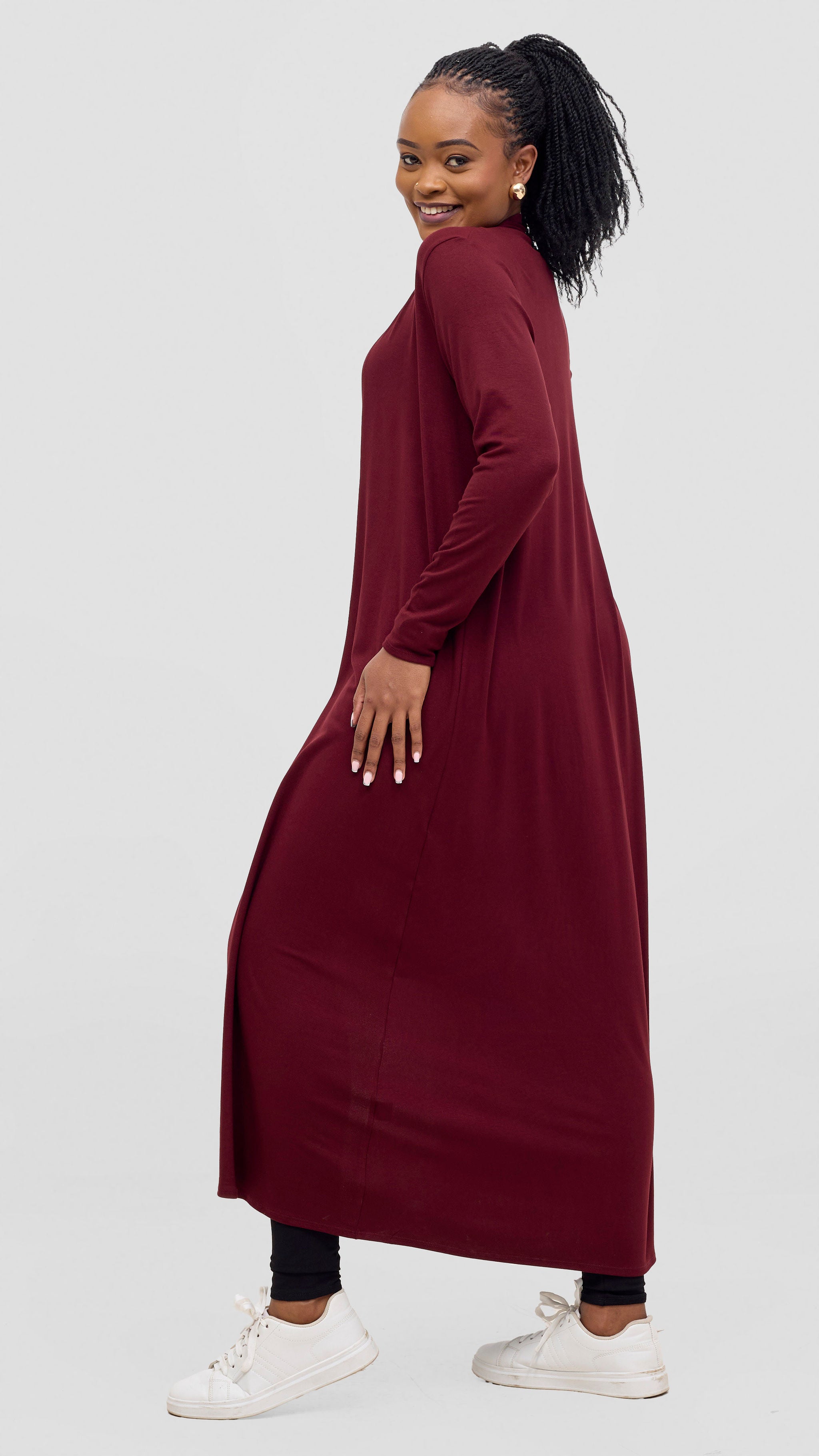 Vivo Leila Maxi Waterfall - Dark Maroon