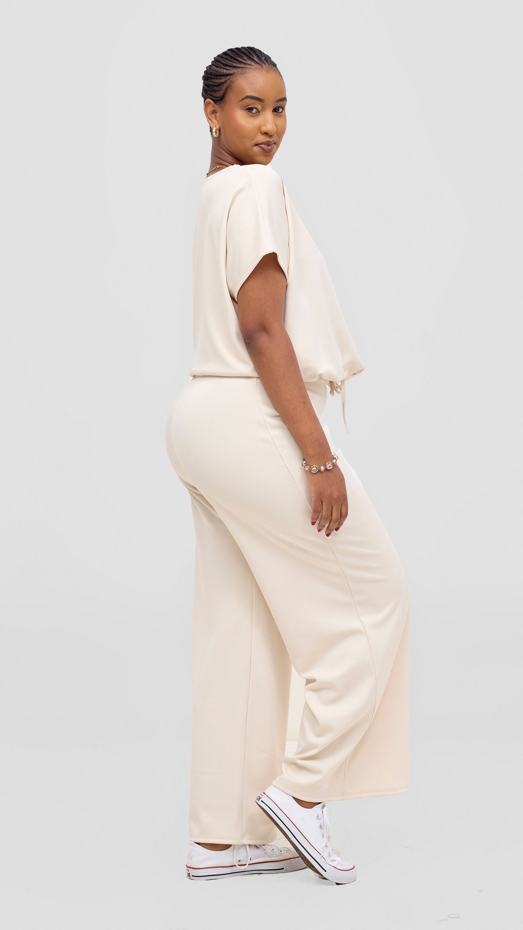 Vivo Safa Drop Shoulder Top - Buttermilk