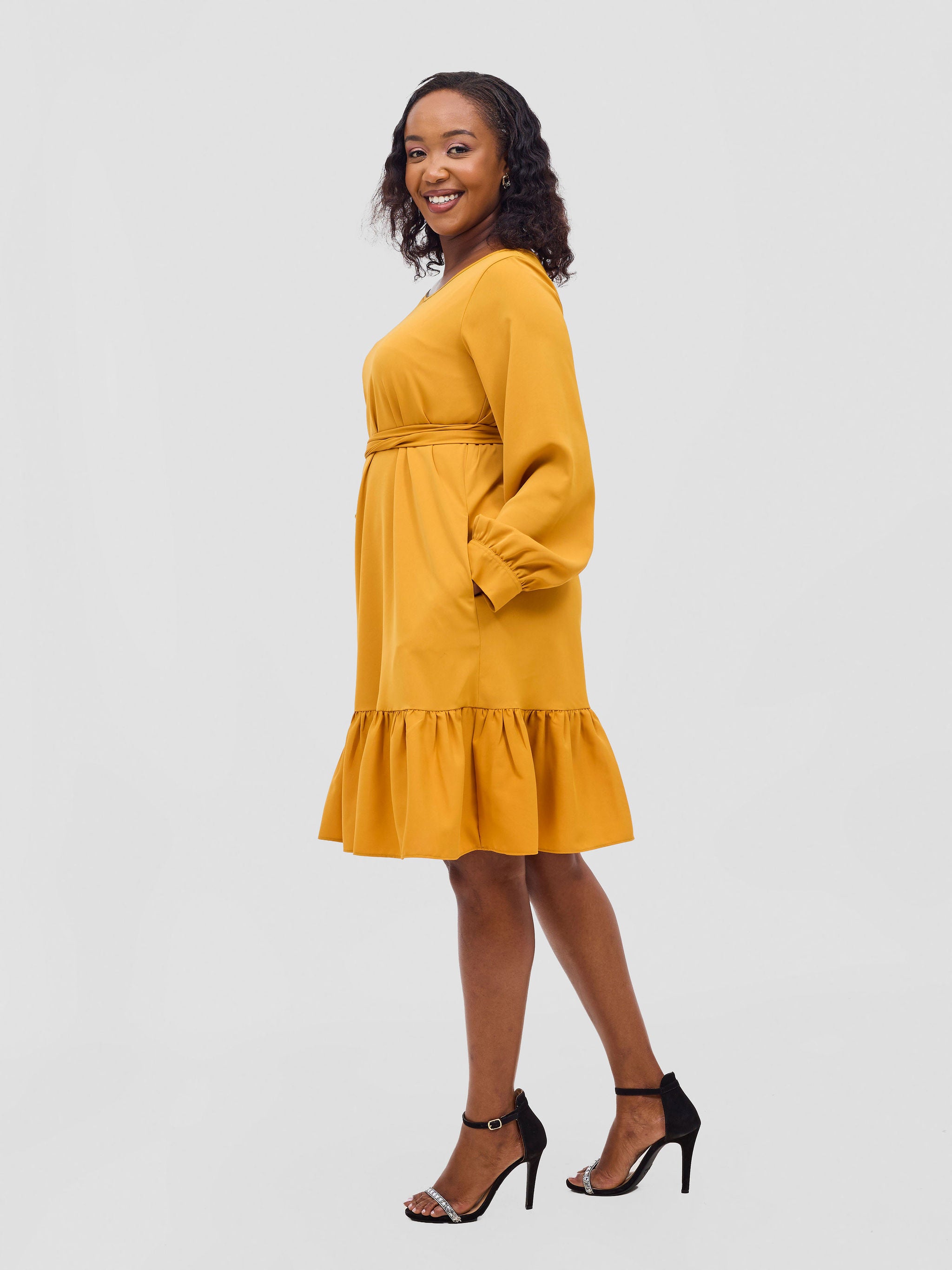 Vivo Serwa Tent Dress - Mustard