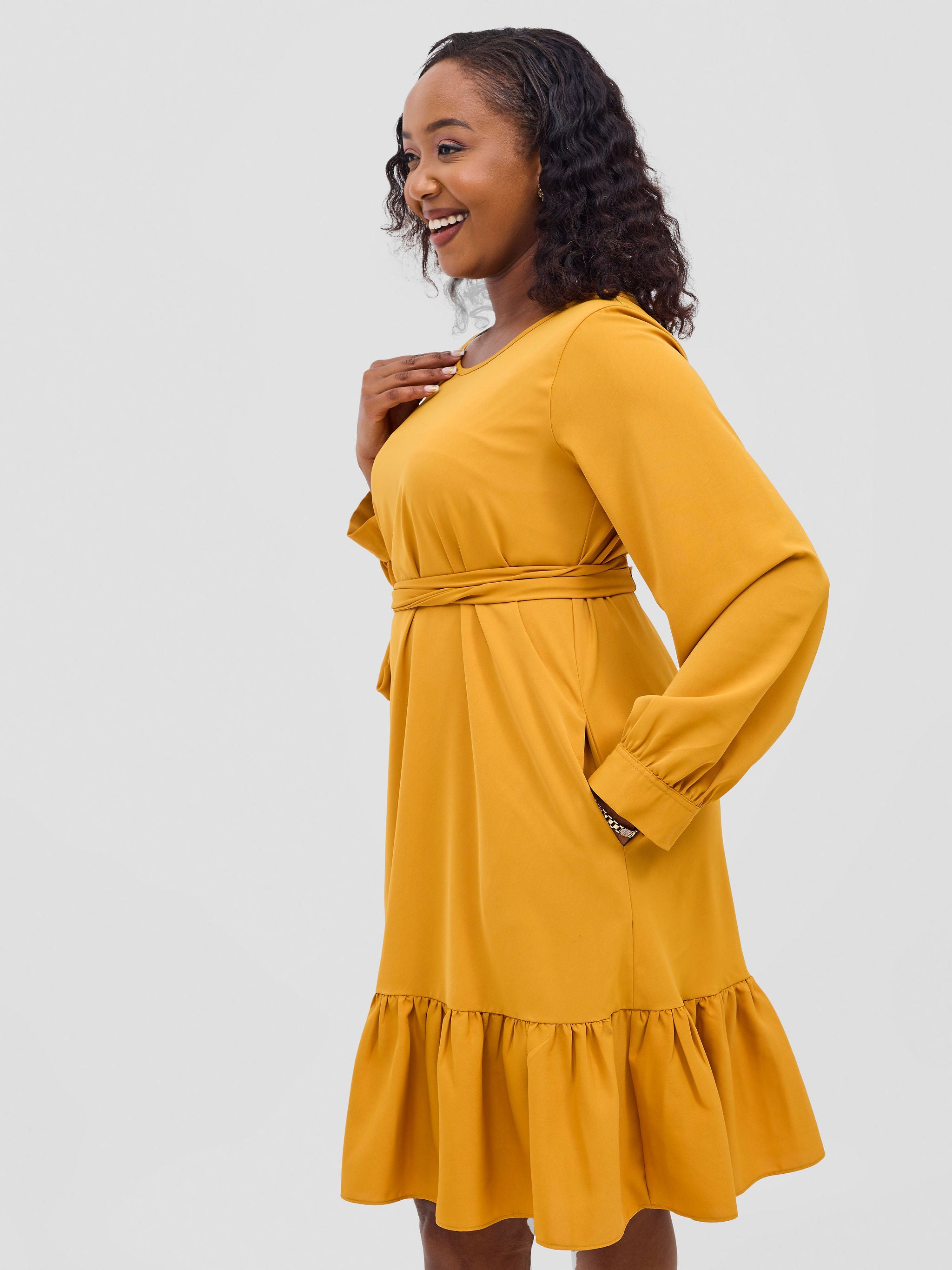 Vivo Serwa Tent Dress - Mustard