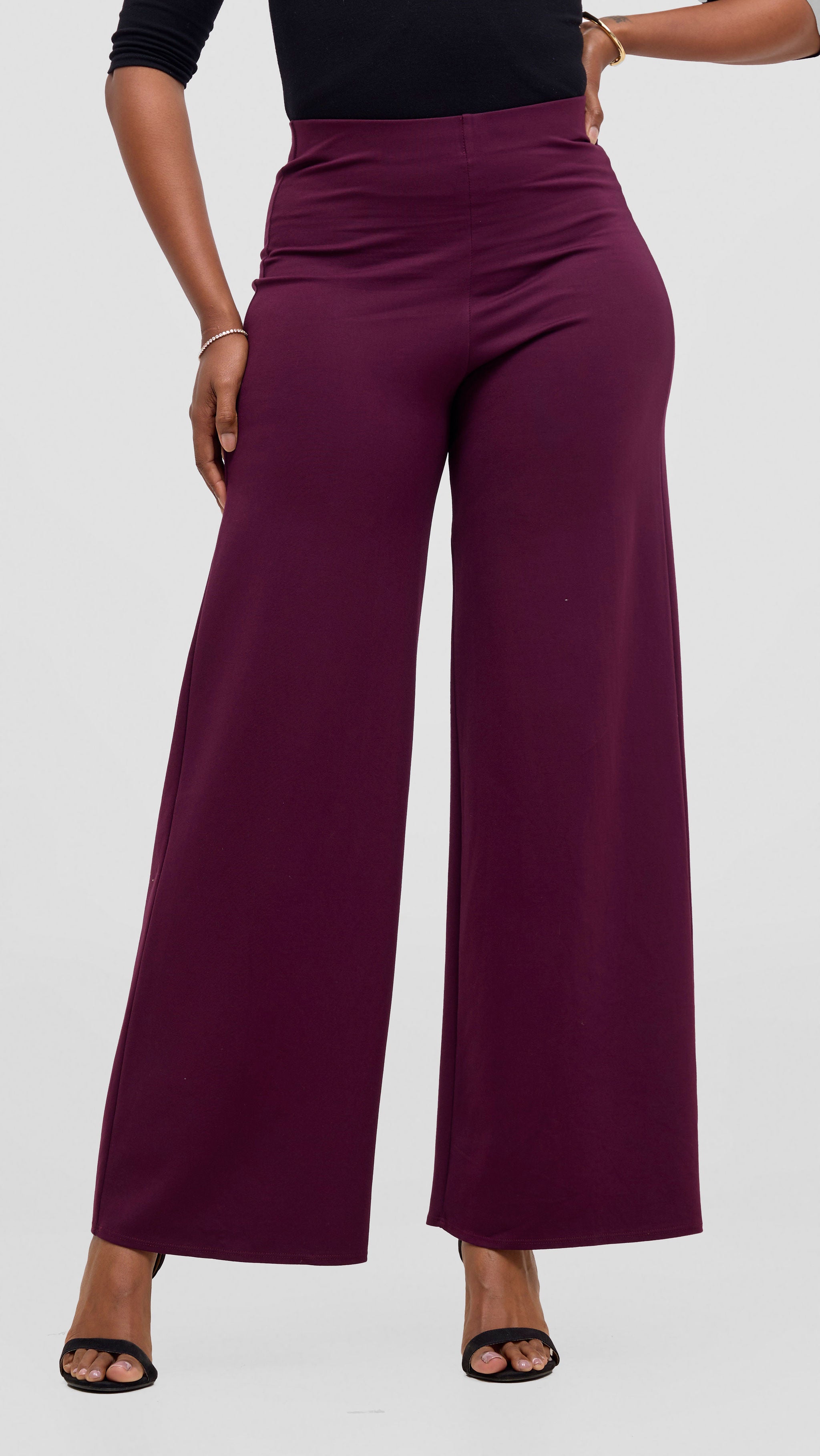 Vivo Rema Straight Leg Pants - Chocolate