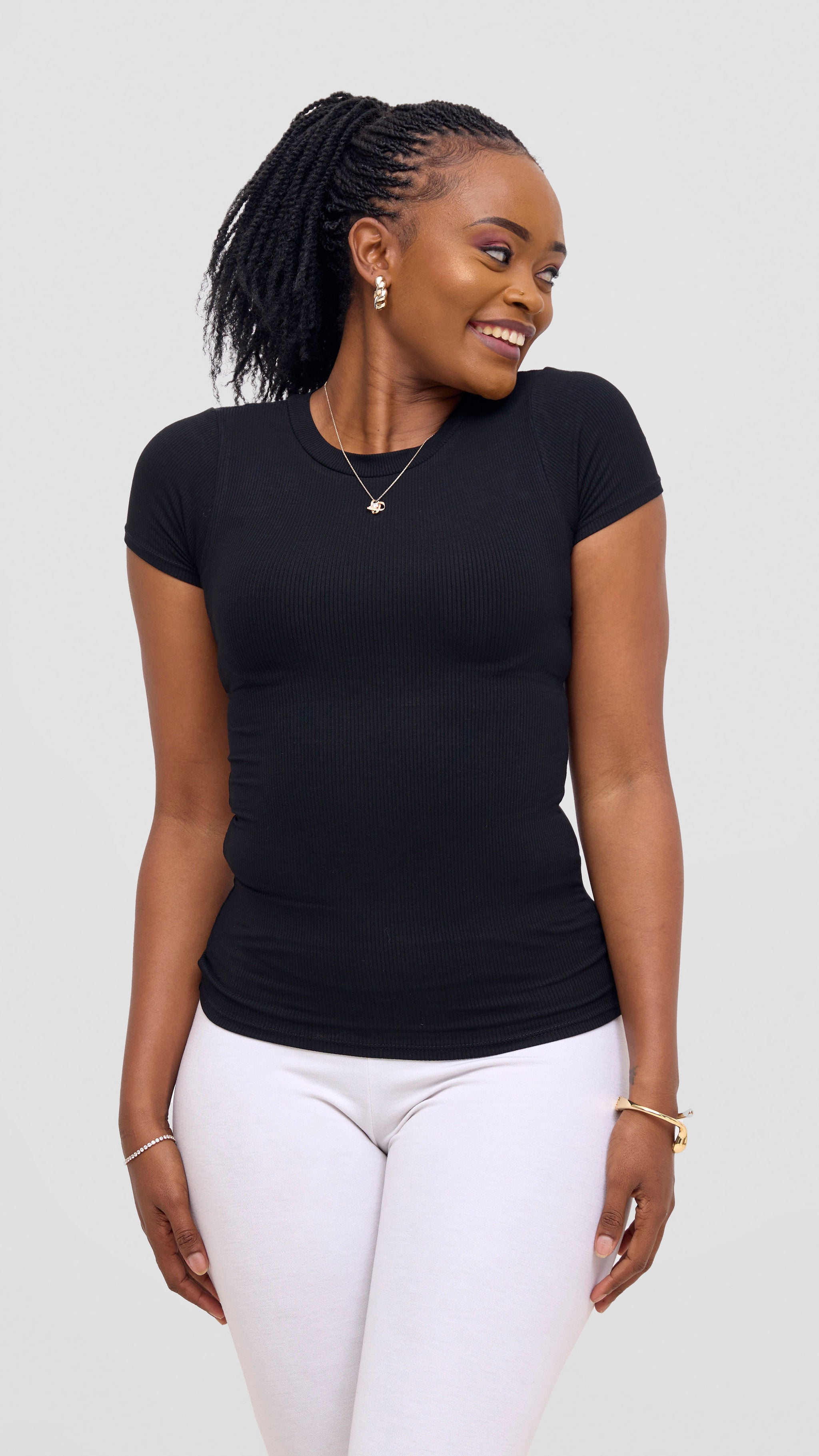 Vivo Ari Short Sleeve Top - Black