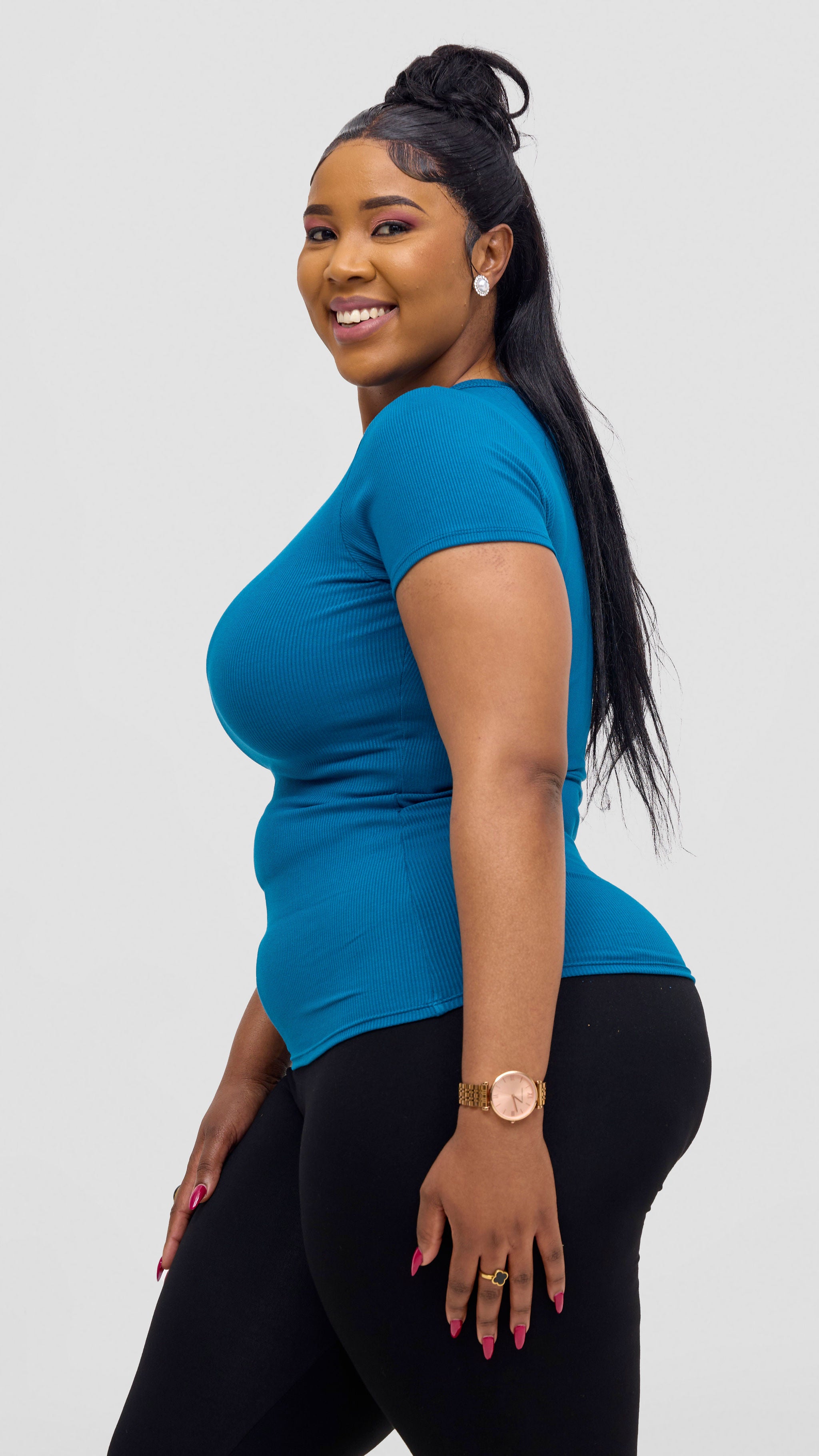 Vivo Ari Short Sleeve Top -Teal