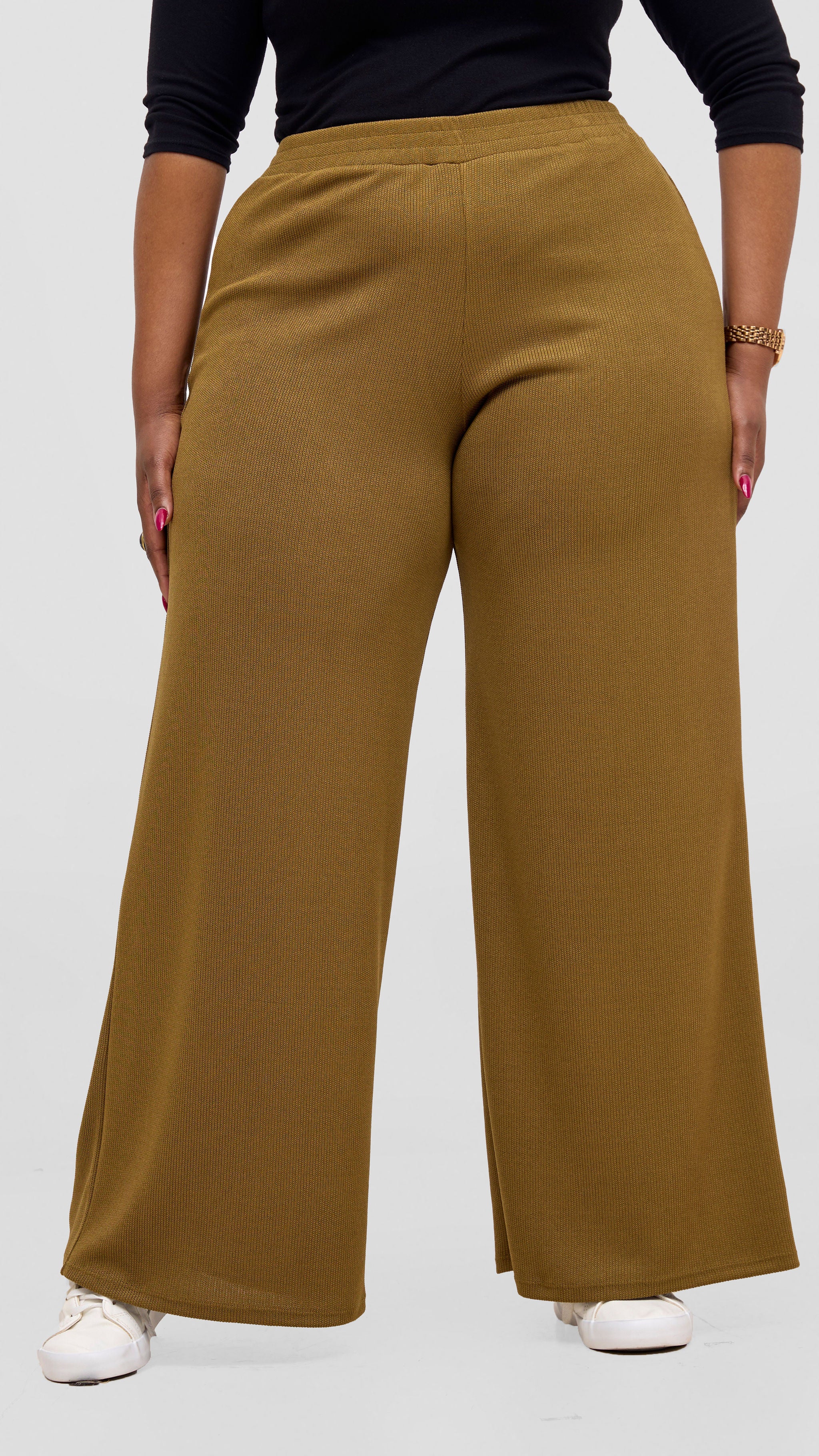 Vivo Rema Straight Leg Pants - Dark Olive