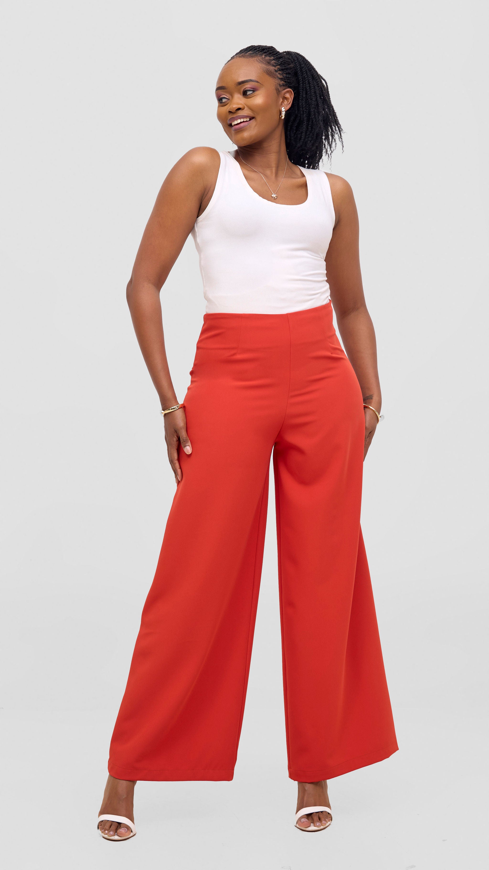 Vivo Tatili Wide Leg Pants - Orange