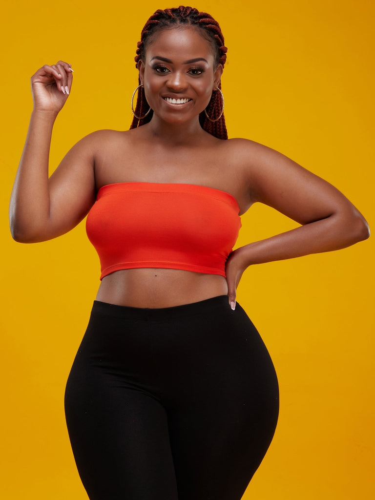 Zoya Basic Jersey Bandeau - Orange - Shopzetu
