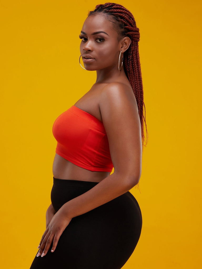 Zoya Basic Jersey Bandeau - Orange - Shopzetu