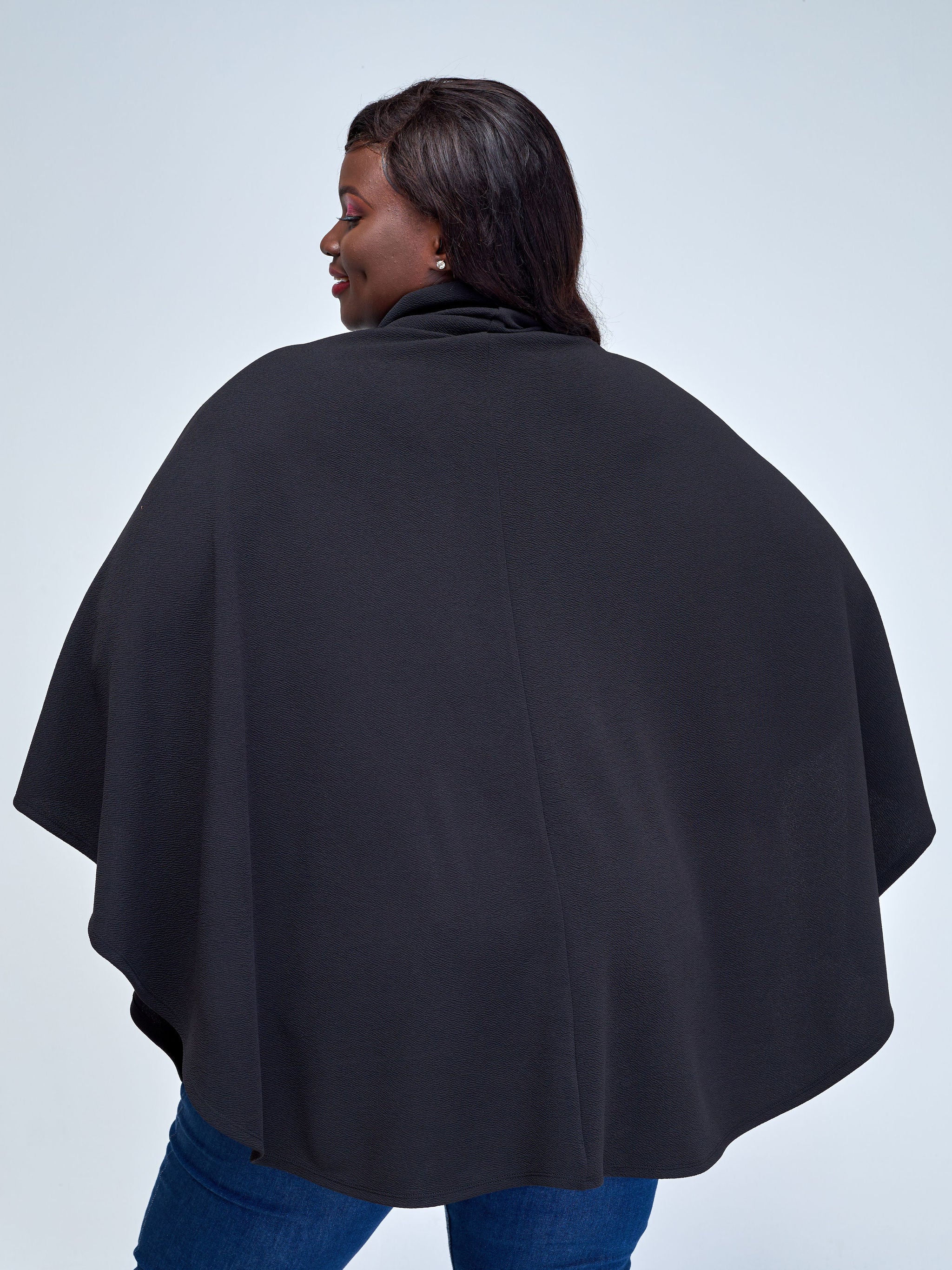 Vivo Amali Turtleneck Cape - Black