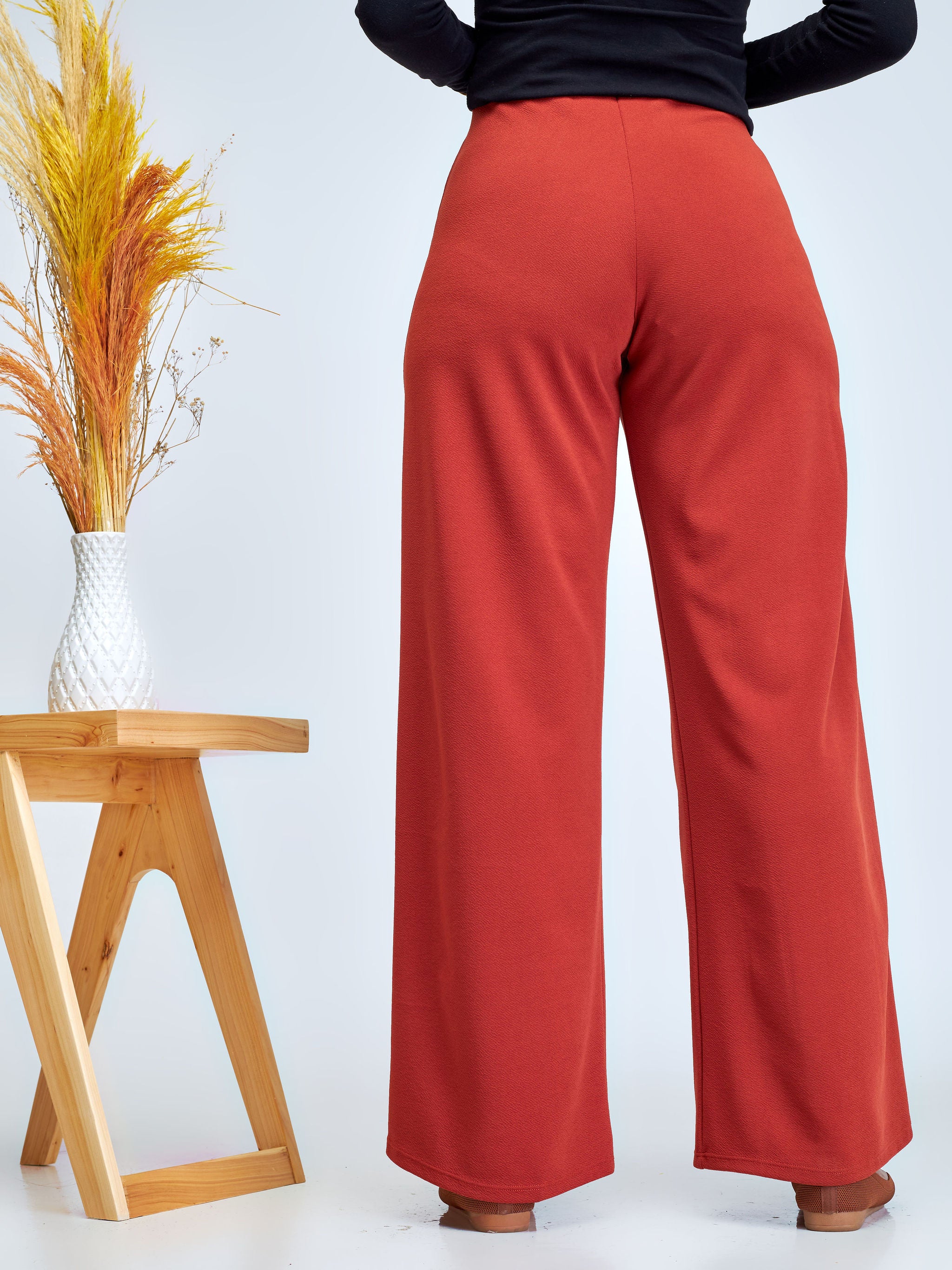 Vivo Amali Wide Leg Pants - Rust