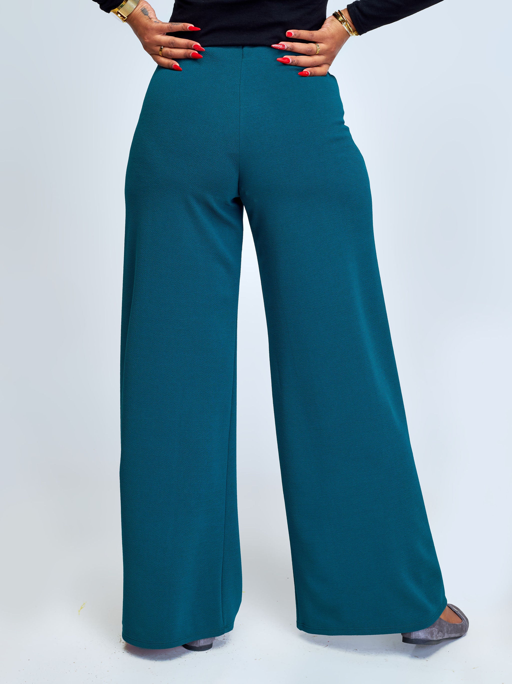 Vivo Amali Wide Leg Pants - Dark Green