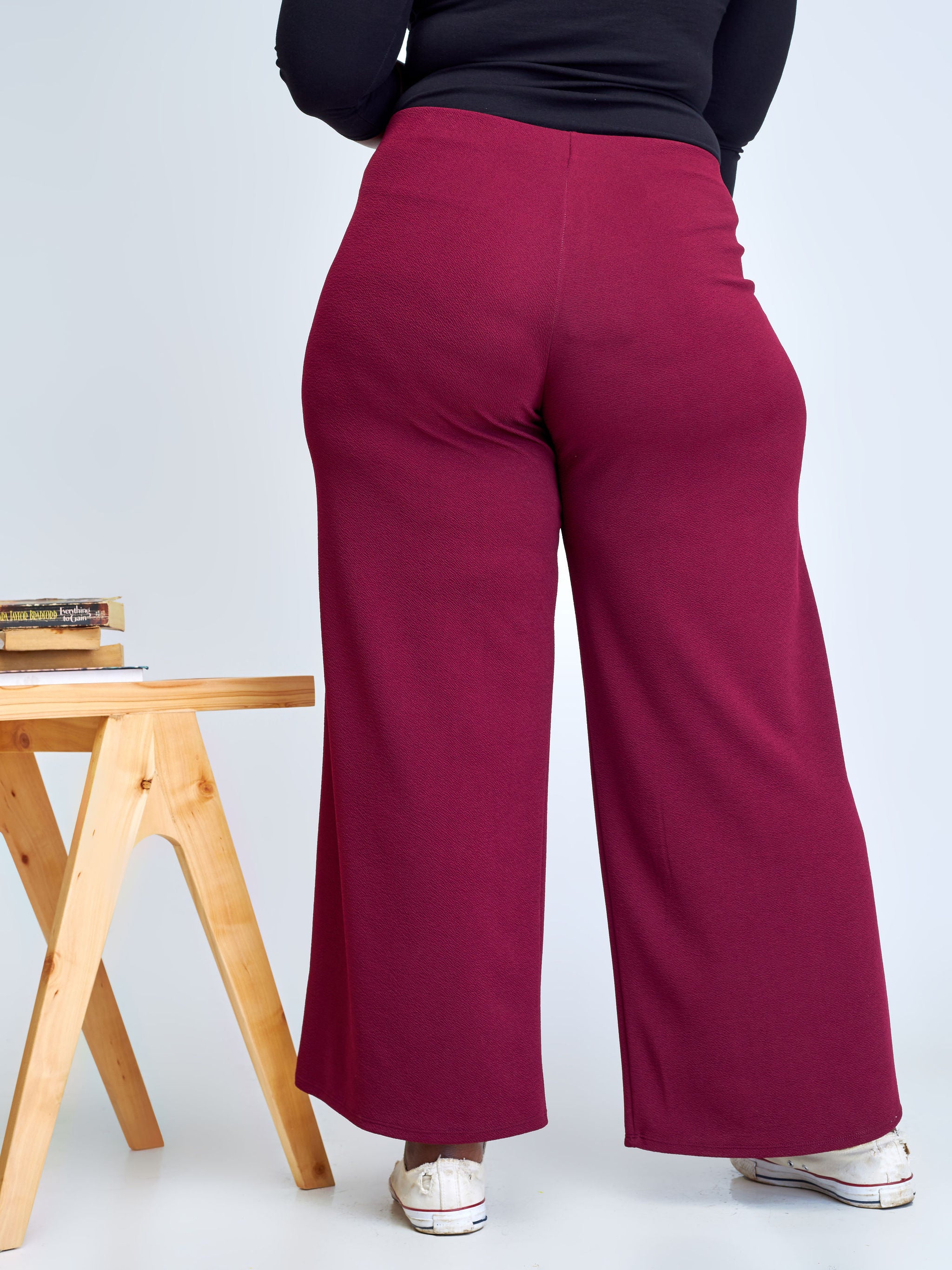 Vivo Amali Wide Leg Pants - Maroon