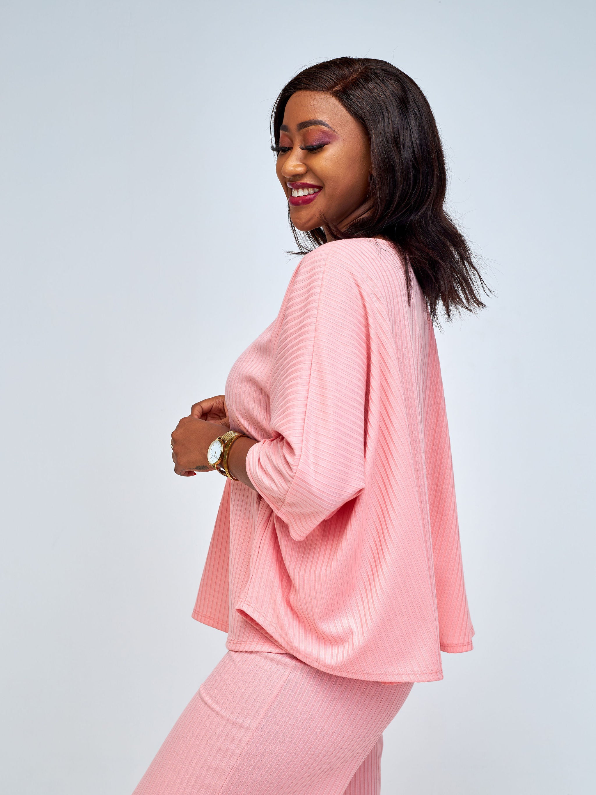 Vivo Amali Round Neck Wide Top - Pink