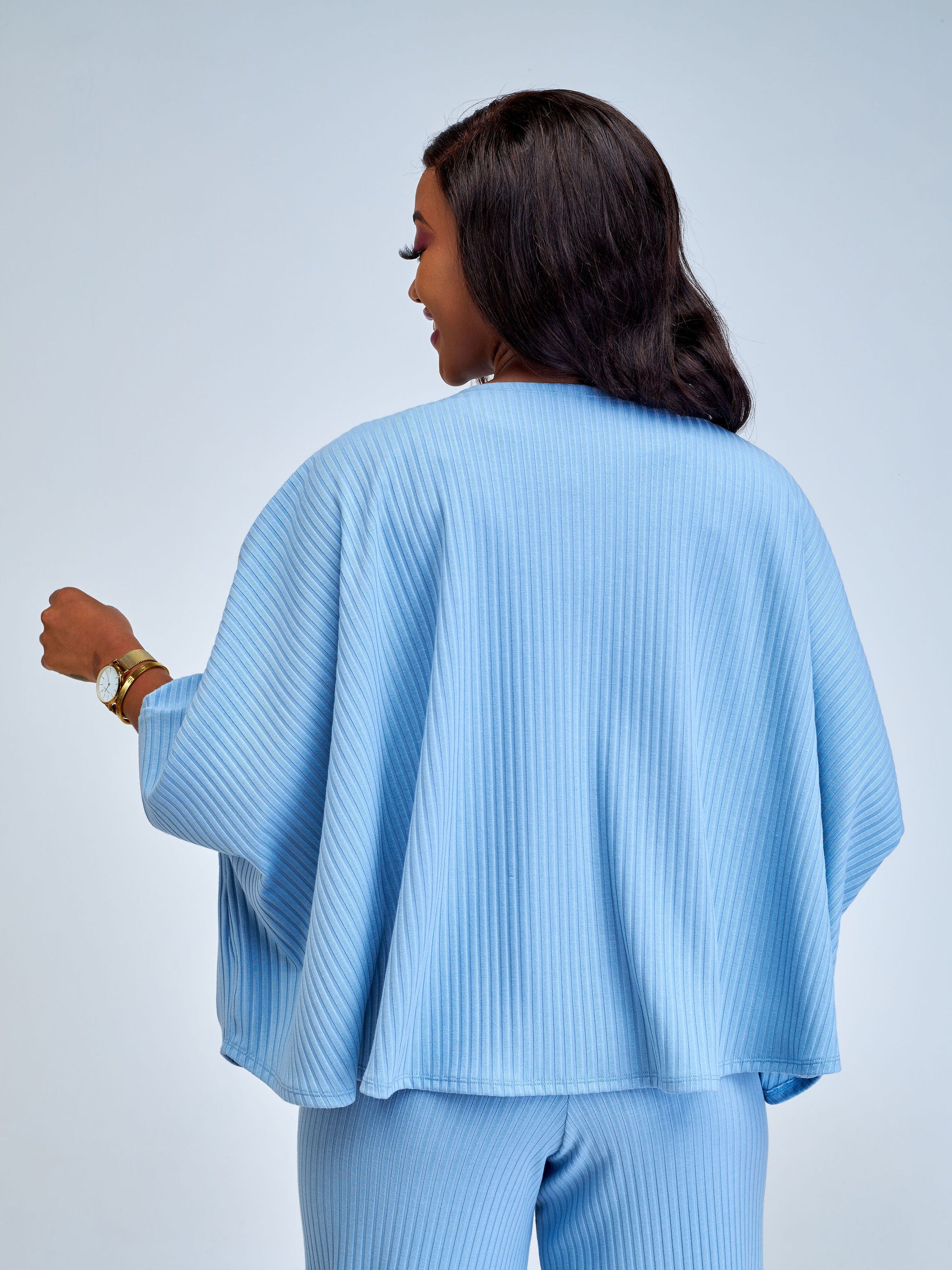 Vivo Amali Round Neck Wide Top - Light Blue