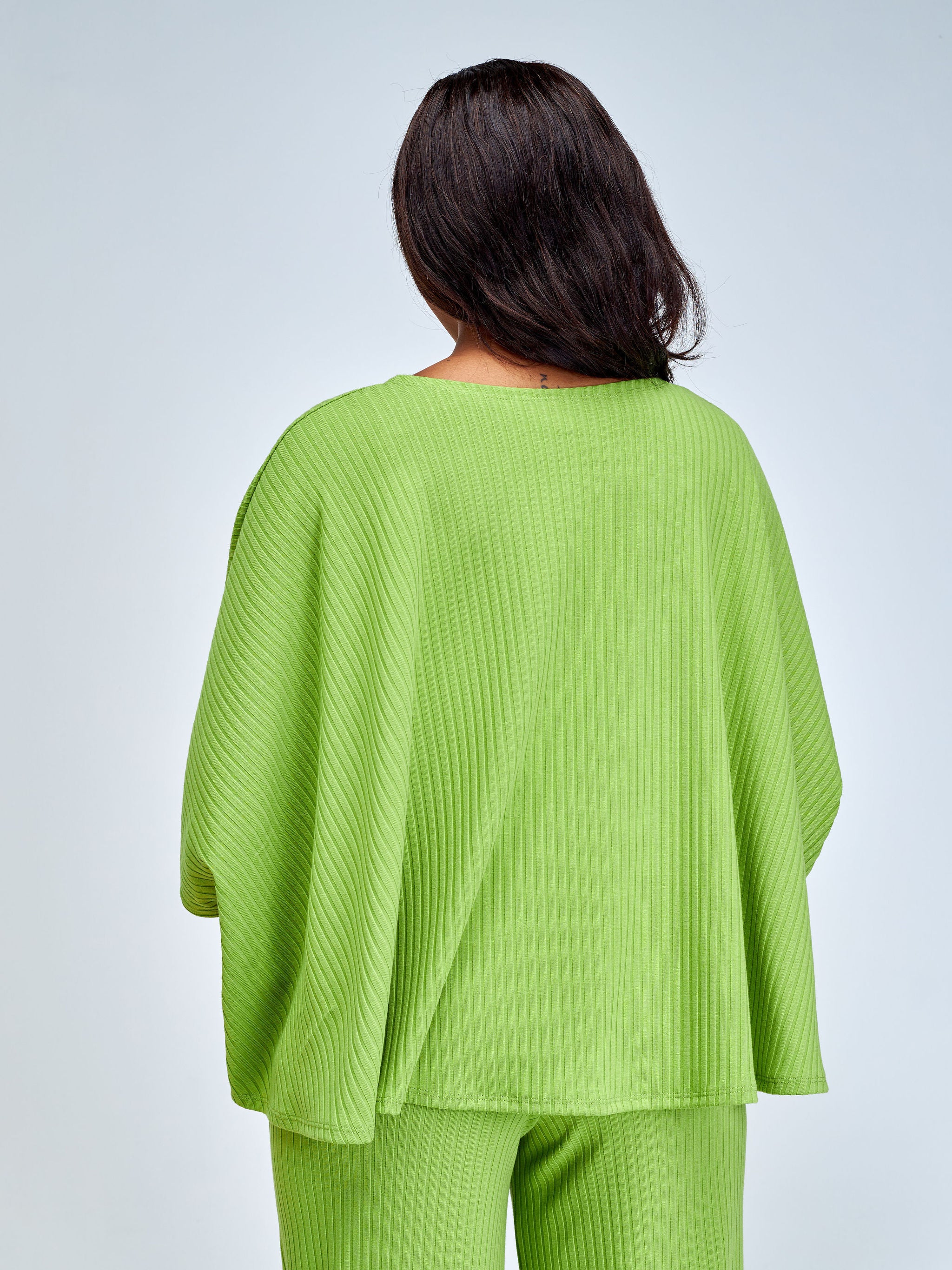 Vivo Amali Round Neck Wide Top - Lime Green