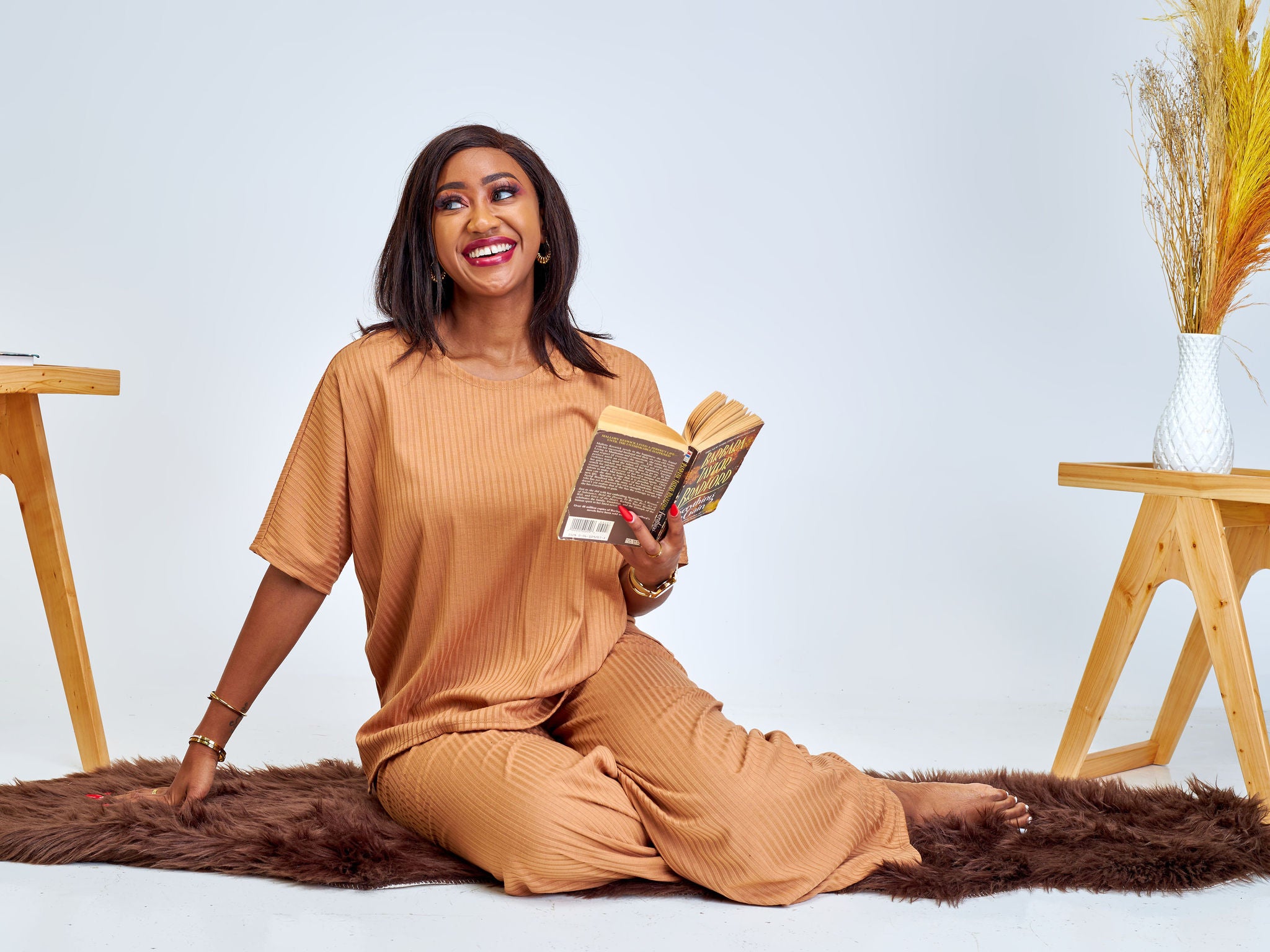 Vivo Amali Drop Shoulder Tunic Top - Light Brown